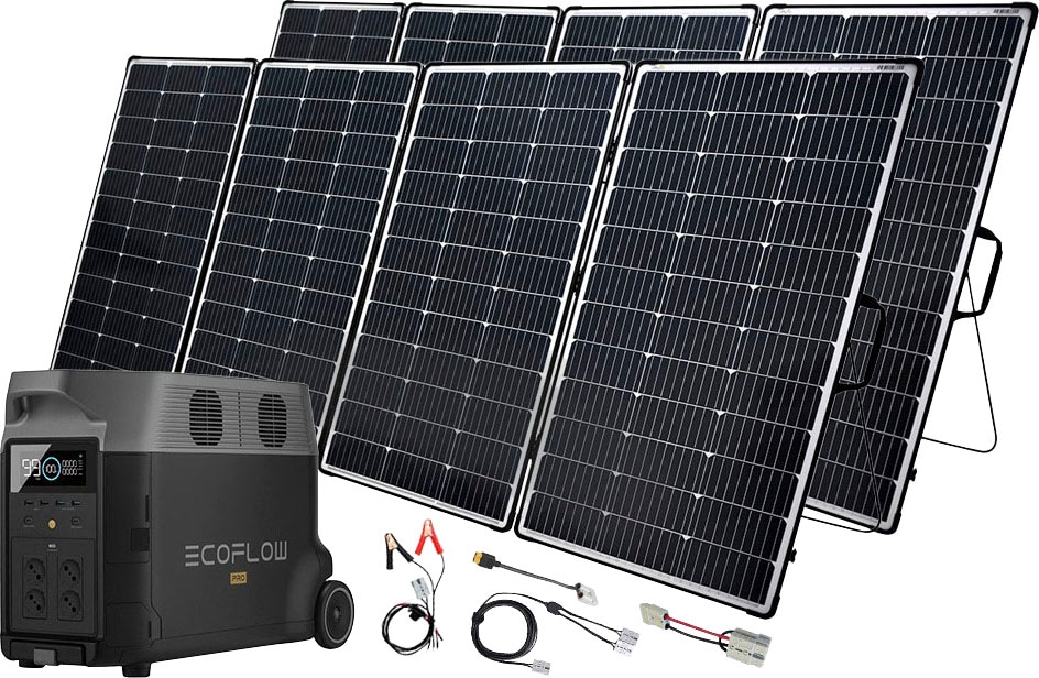 Ecoflow Solaranlage »Delta Pro 3,6kWh Powerstation mit 2 x 440W Offgridtec Solarmodul«, (Spar-Set), Plug and play