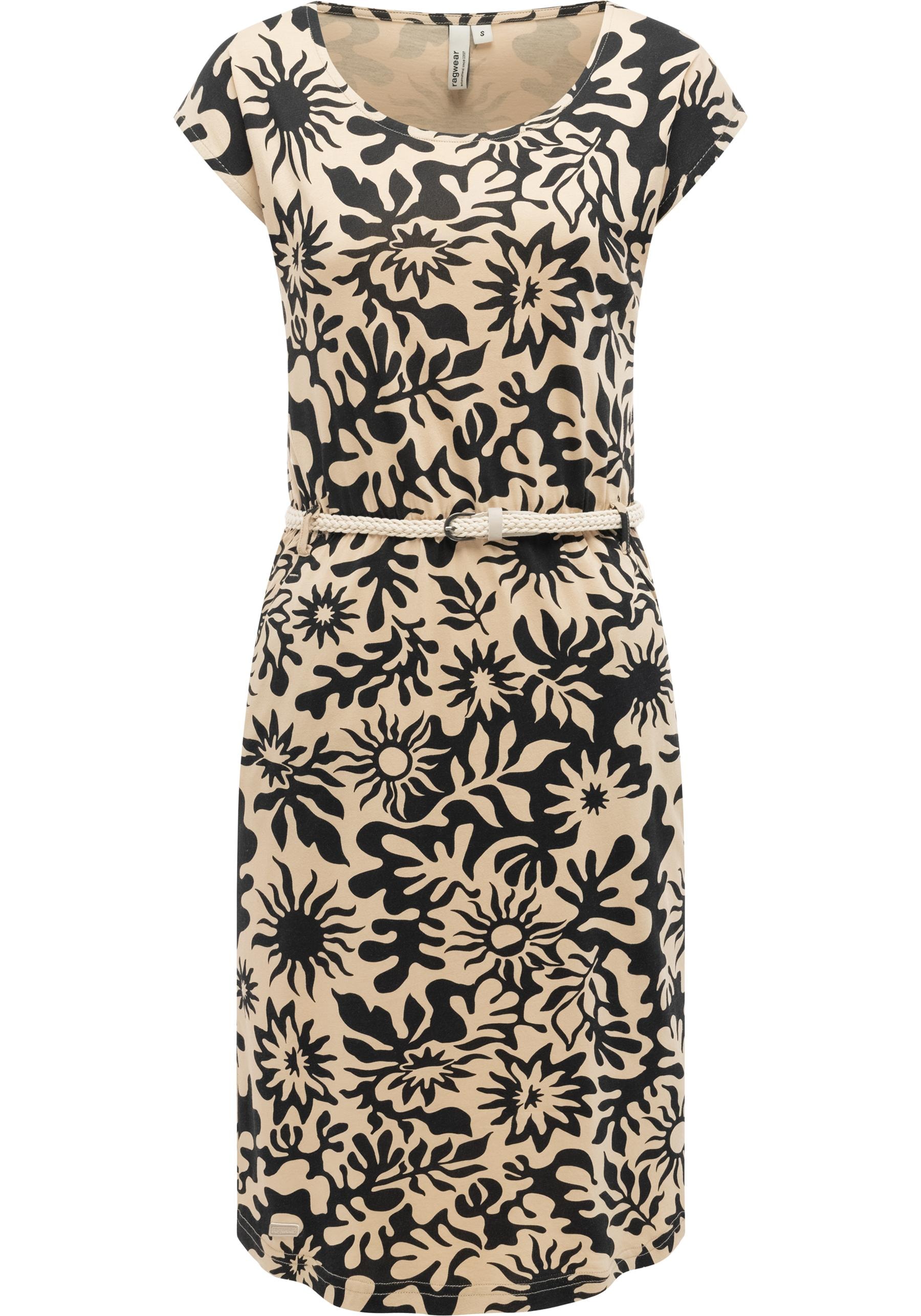 Ragwear Shirtkleid »Lilithe YOUMODO« Eingrifftaschen Sommerkleid mit Alloverprint und Flechtgürtel
