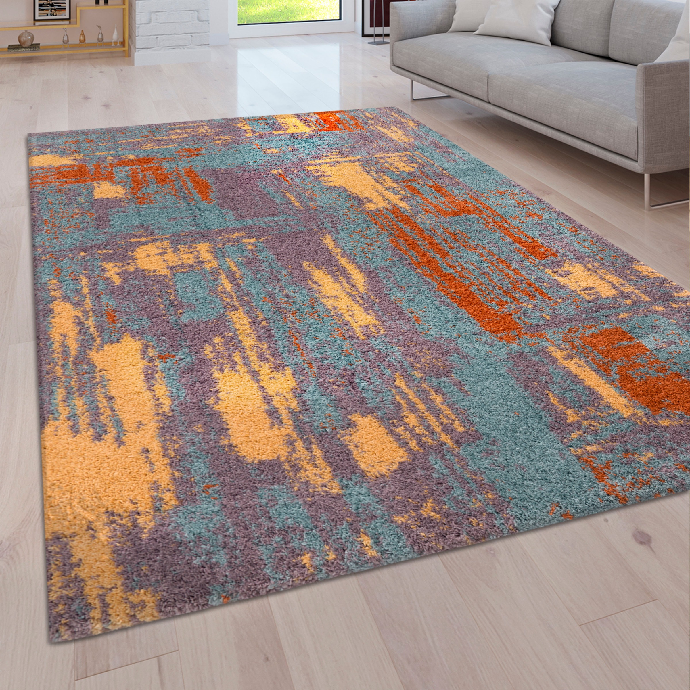 Paco Home Hochflor-Teppich "Padua 621" rechteckig 34 mm Höhe Kurzflor, mode günstig online kaufen