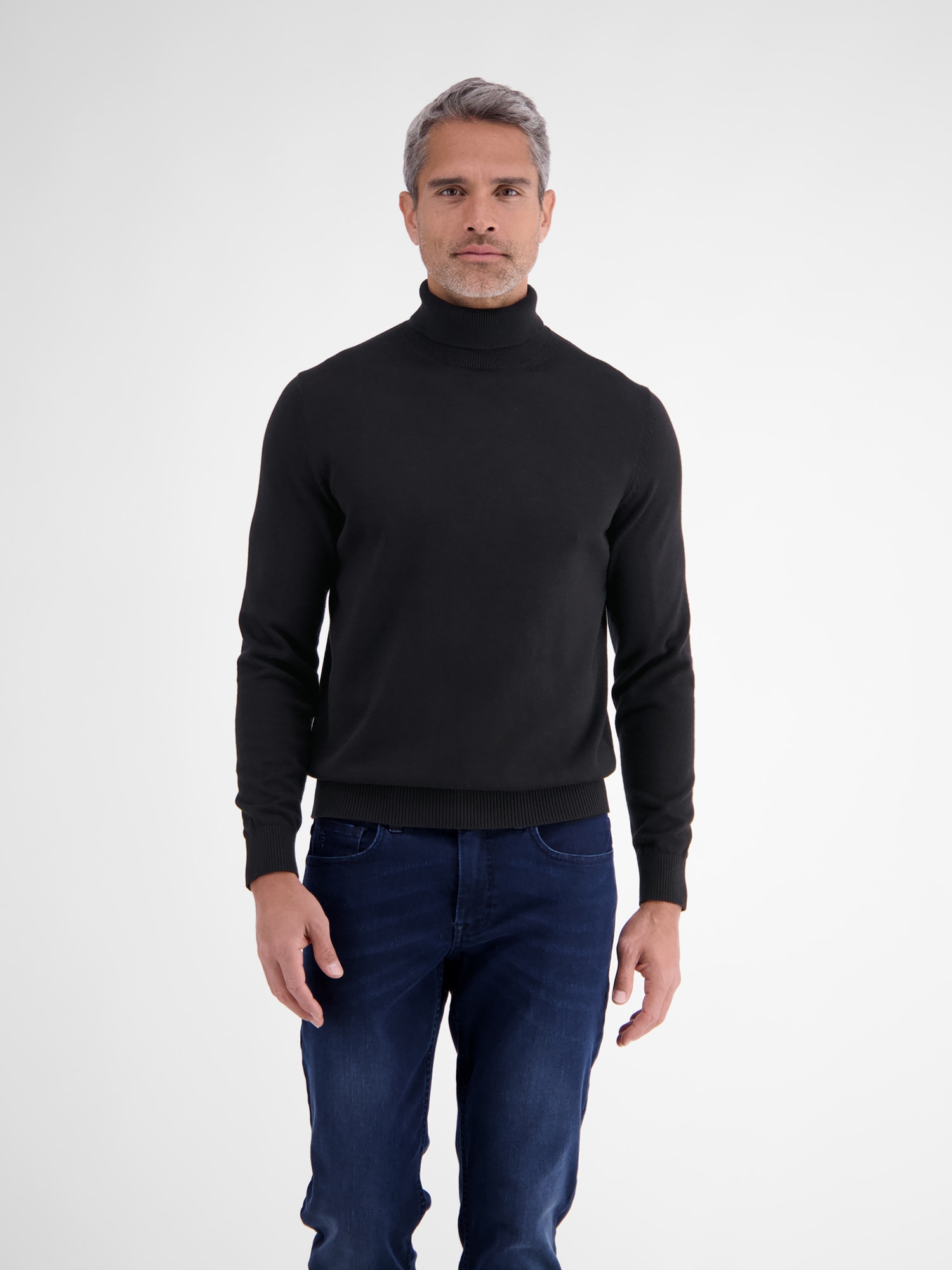LERROS Rollkragenpullover »Rollkragenpullover mit Rippbündchen aus reiner Baumwolle«