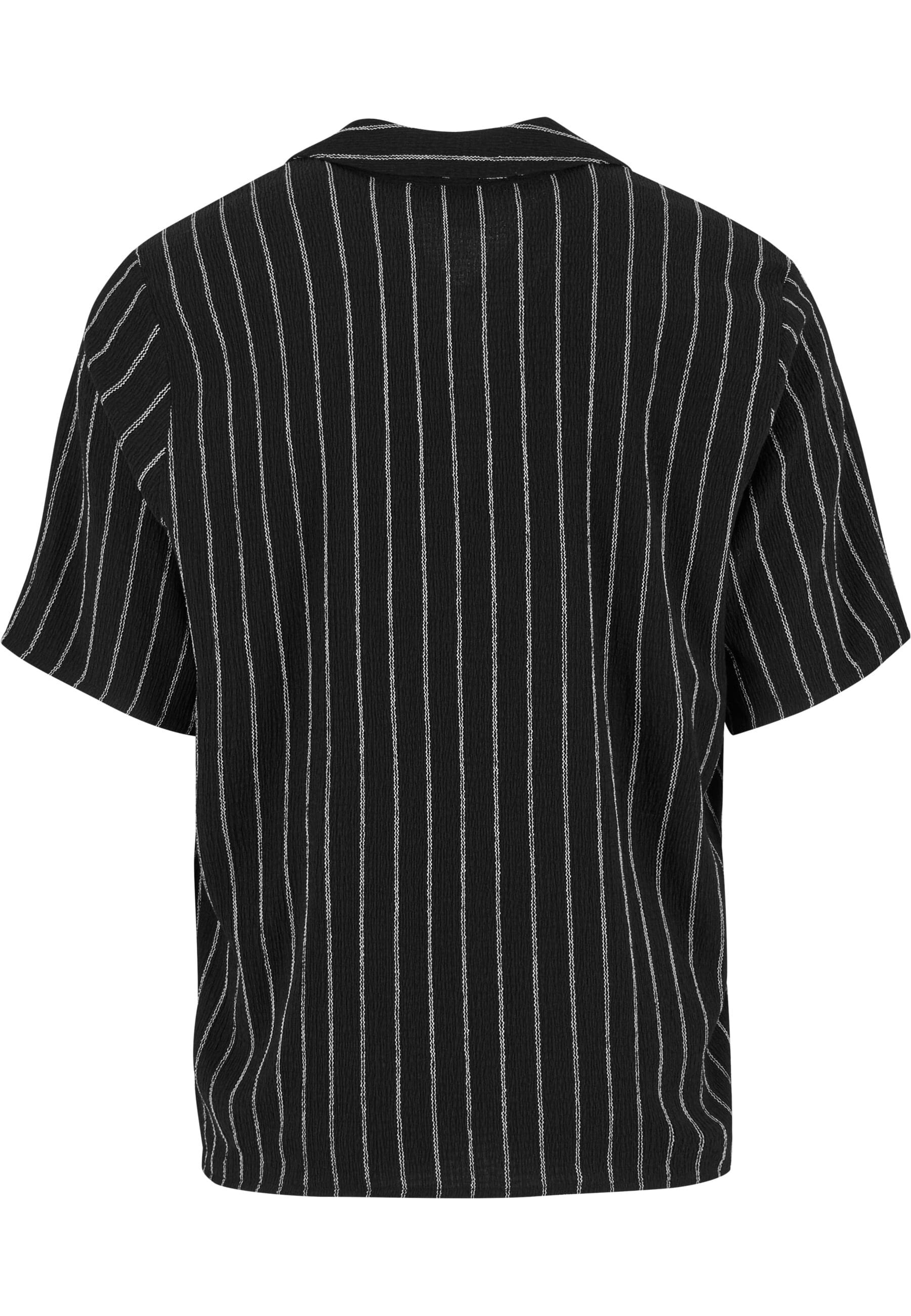 URBAN CLASSICS Langarmhemd »Urban Classics Striped Crinkle Resort Shirt«, (1 tlg.)