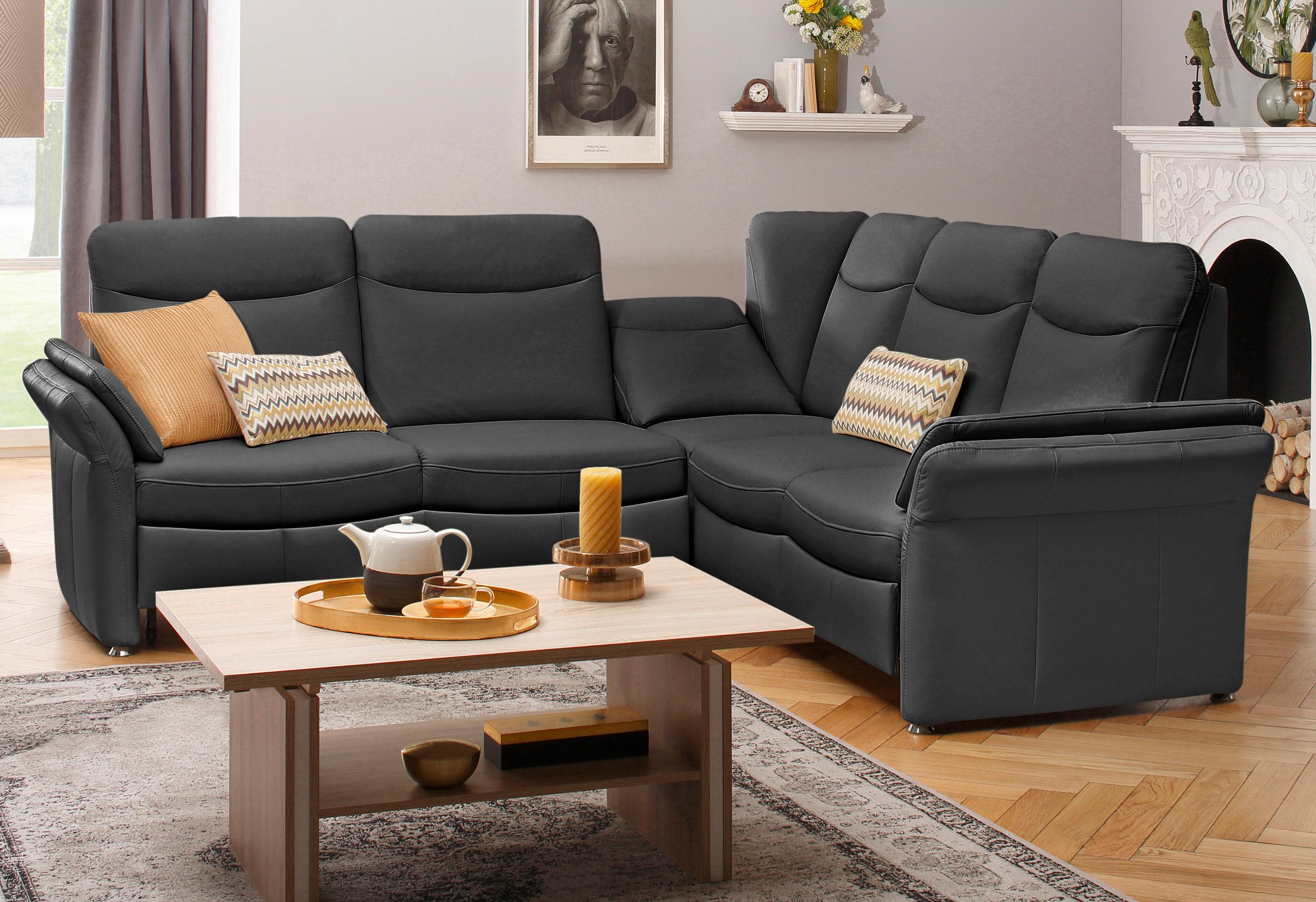 DELAVITA Ecksofa Tahoma, mit Armlehnfunktion, wahlweise Bettfunktion, Schublade, Relaxfunktion