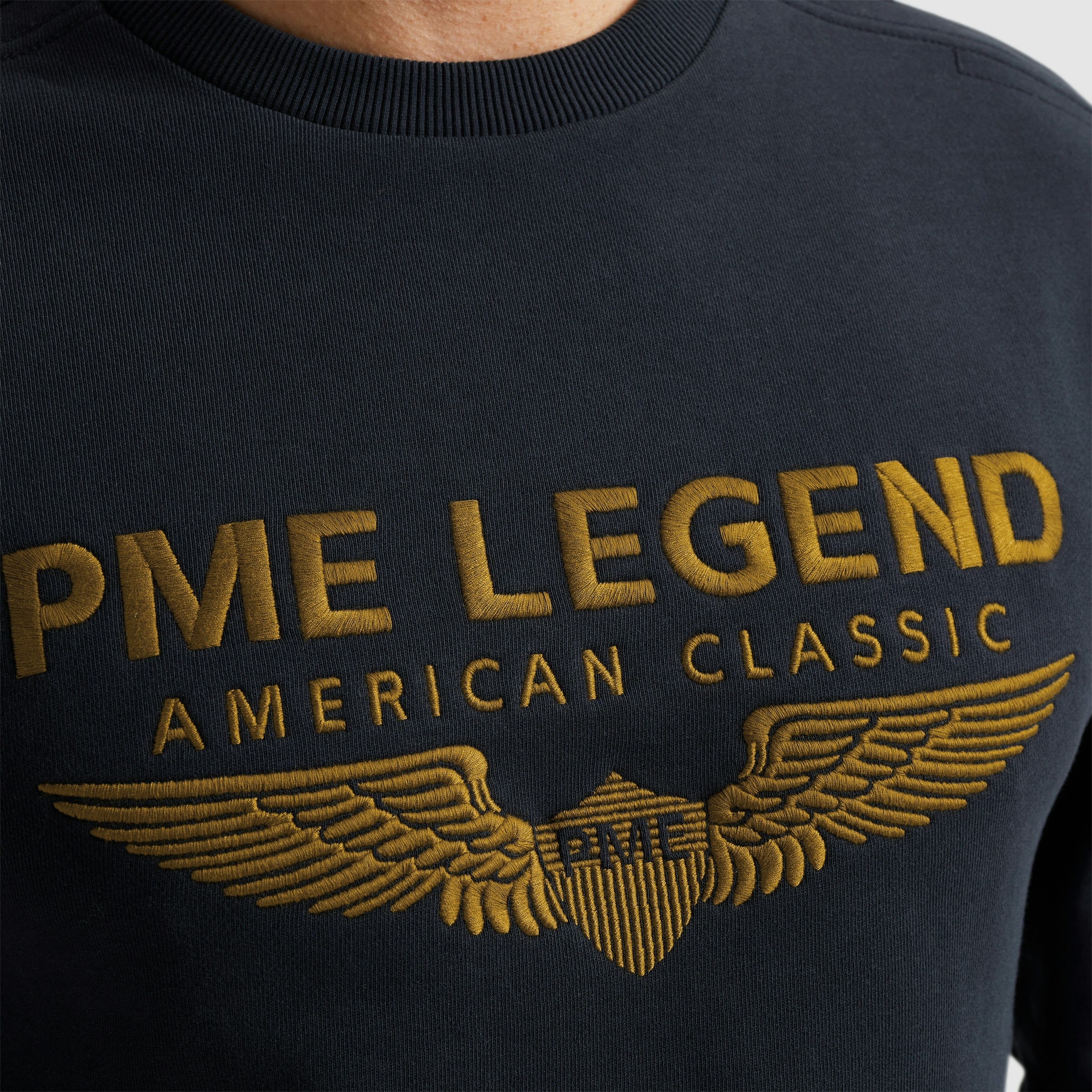 PME LEGEND Sweatshirt »Crewneck soft terry with logo«, mit Logo Stickerei