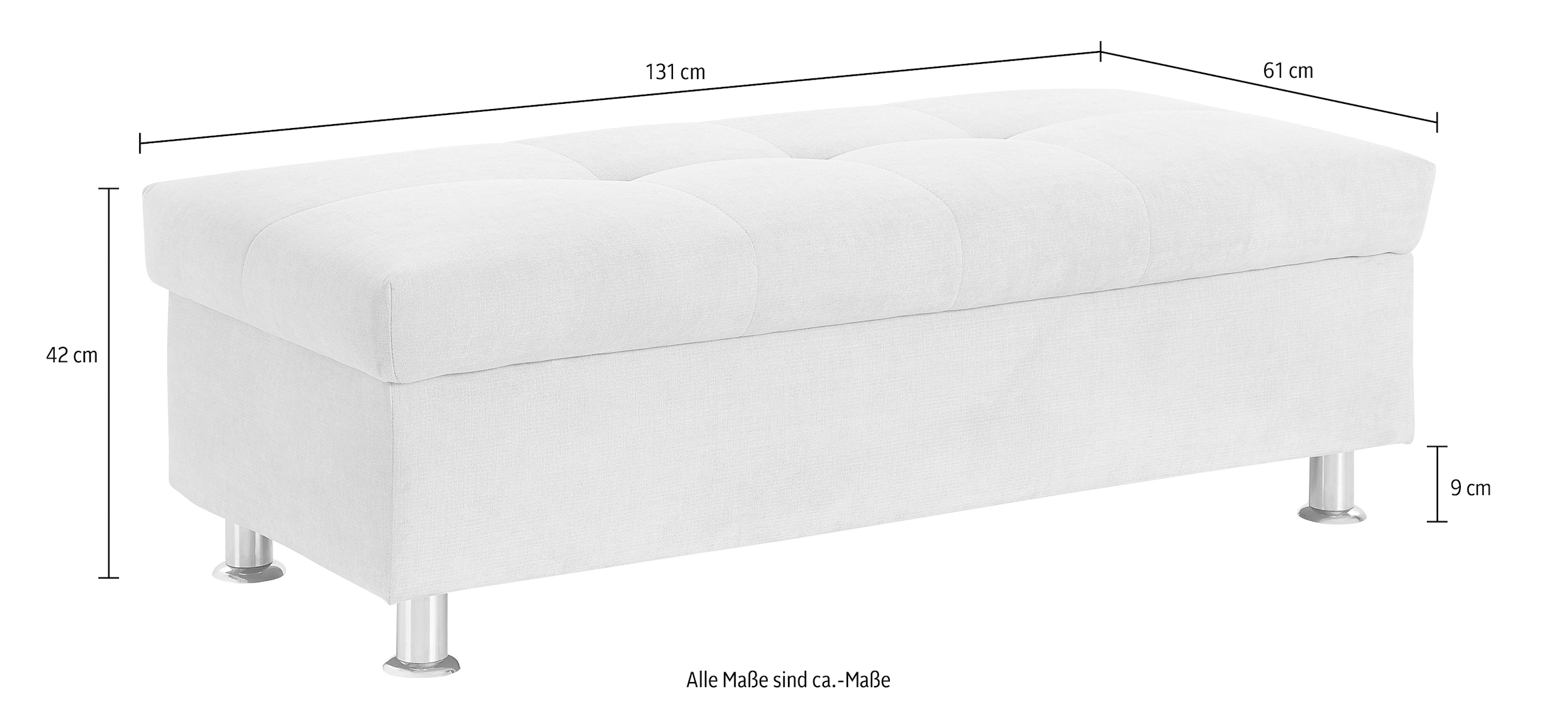 DOMO collection Hocker »Franzi«, inklusive Stauraum