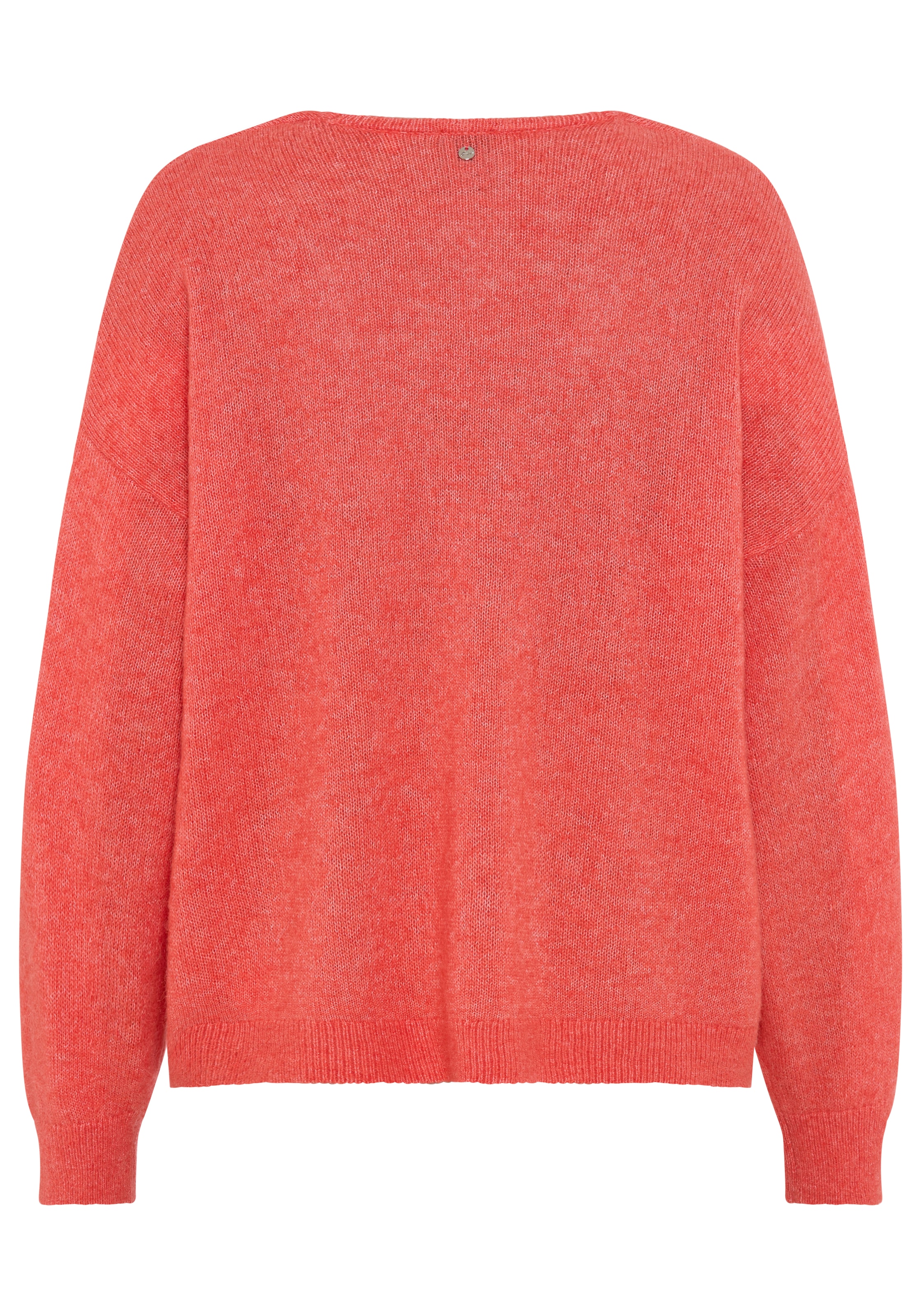 BOSS ORANGE Strickpullover »Foletta Premium Damenmode«, V-Ausschnitt, Ajouré-Details