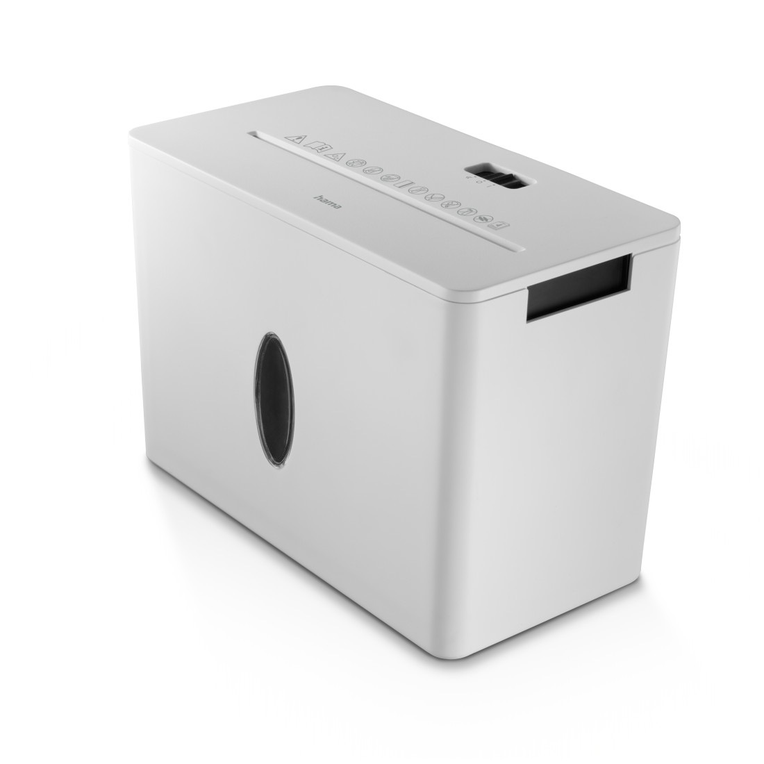 HAMA Aktenvernichter "Aktenvernichter Partikelschnitt (Papier + Plastik, Korb, 4 Blatt, P4)", B:29,5cm H:20,7cm L:15,5cmweiß, Büro, Aktenvernichter,