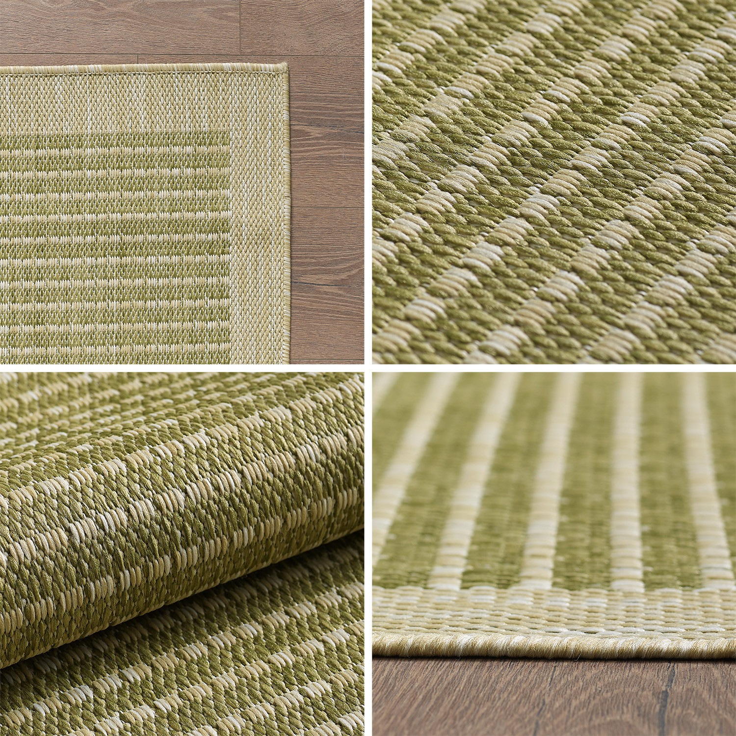 Outdoorteppich AYYILDIZ TEPPICHE "GIZA 1410", grün, B:80cm H:3mm L:250cm, Polypropylen, Teppiche, Outdoorteppich, Läufer, In- und Outdoor, Wetterfest, Wasserabweisend, robust 3