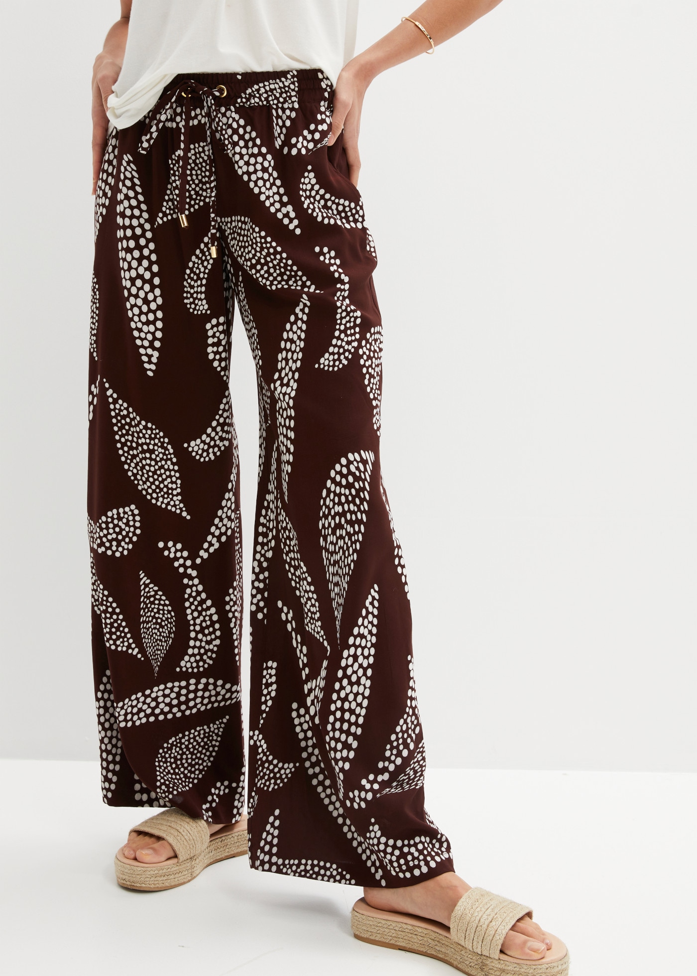 bonprix Marlene-Hose  aus Viskose, loose fit, mit Schnürung, in vielen Größen erhältlich