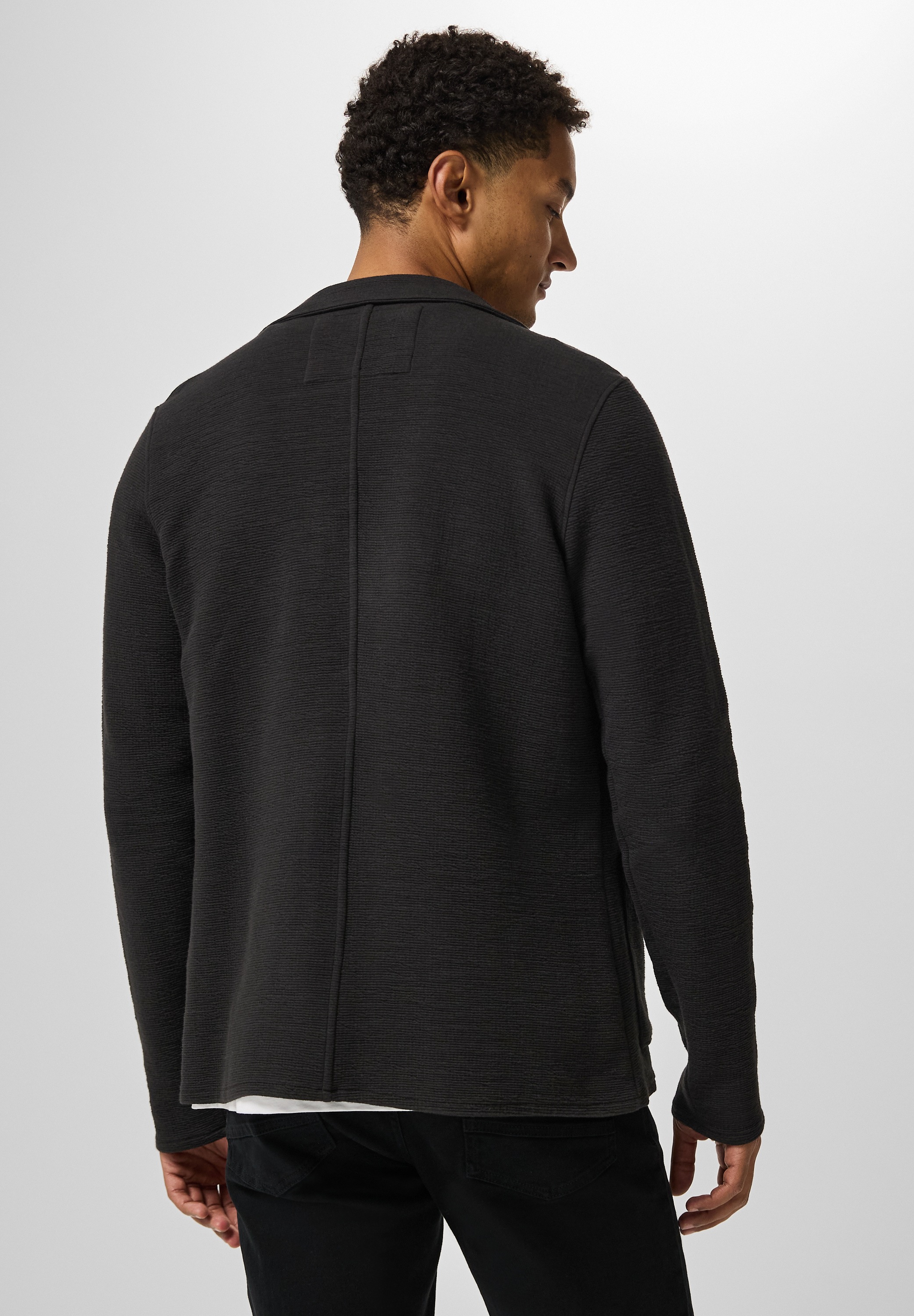 STREET ONE MEN Sweatjacke, mit Reverskragen