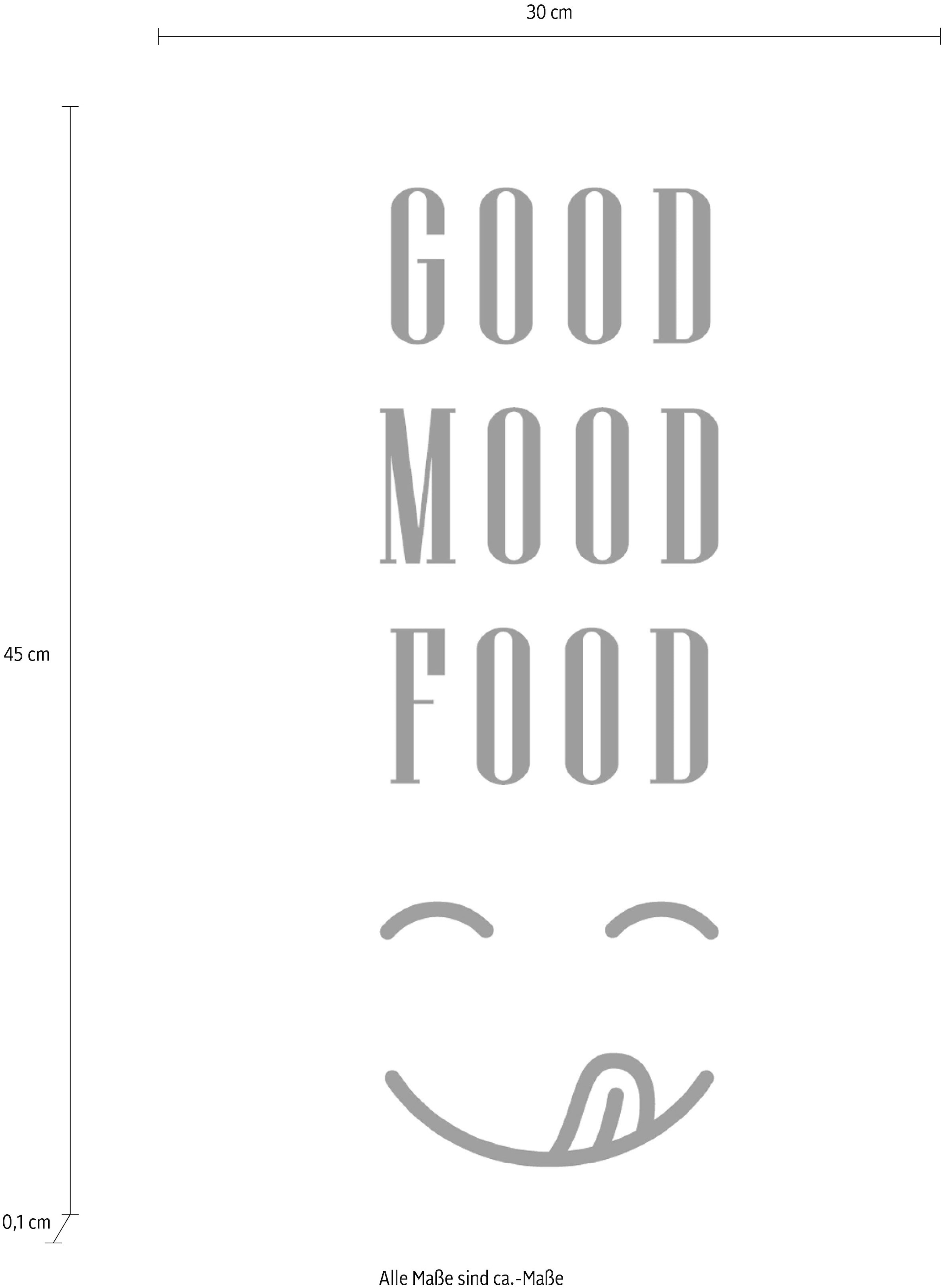 queence Wanddekoobjekt »GOOD MOOD FOOD«, Schriftzug auf Stahlblech  bestellen | BAUR