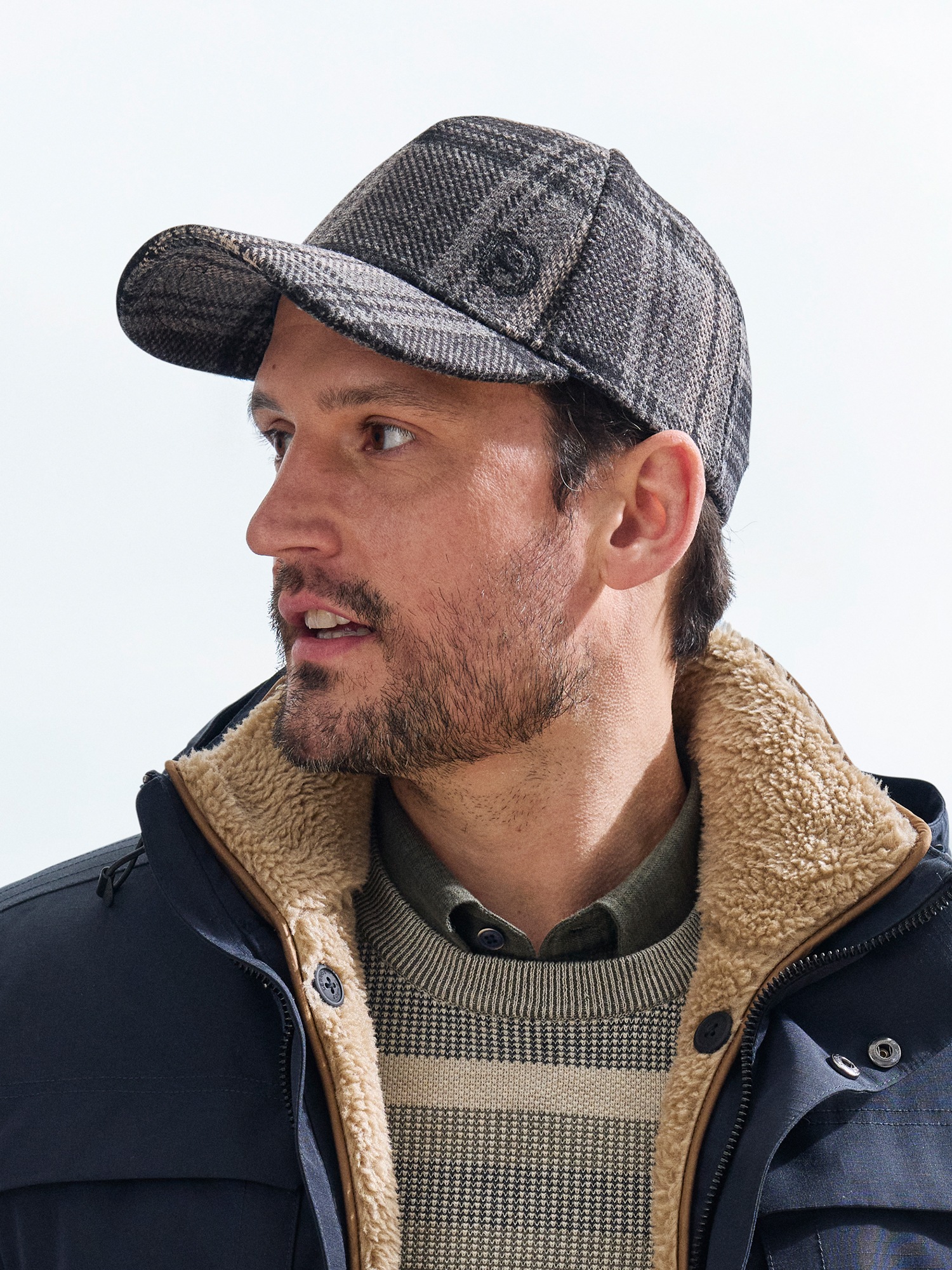 LERROS Strickmütze »LERROS Karierte Basecap für Herren«