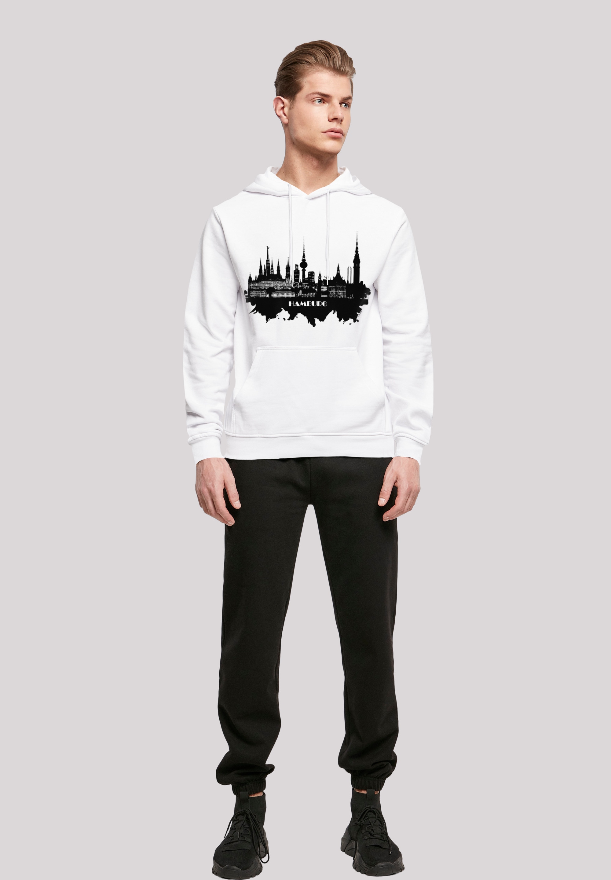 F4NT4STIC Kapuzenpullover »Cities Collection - Hamburg skyline«, Print