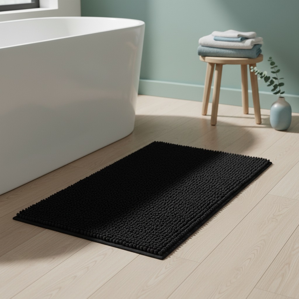 OTTO home Badematte »Vanessa Chenille Premium, Badvorleger, Badezimmer, Duschvorleger« Höhe 20 mm rutschhemmend beschichtet fußbodenheizungsgeeignet | schnell trocknend | strapazierfähig Uni Farben, besonders weich, flauschig