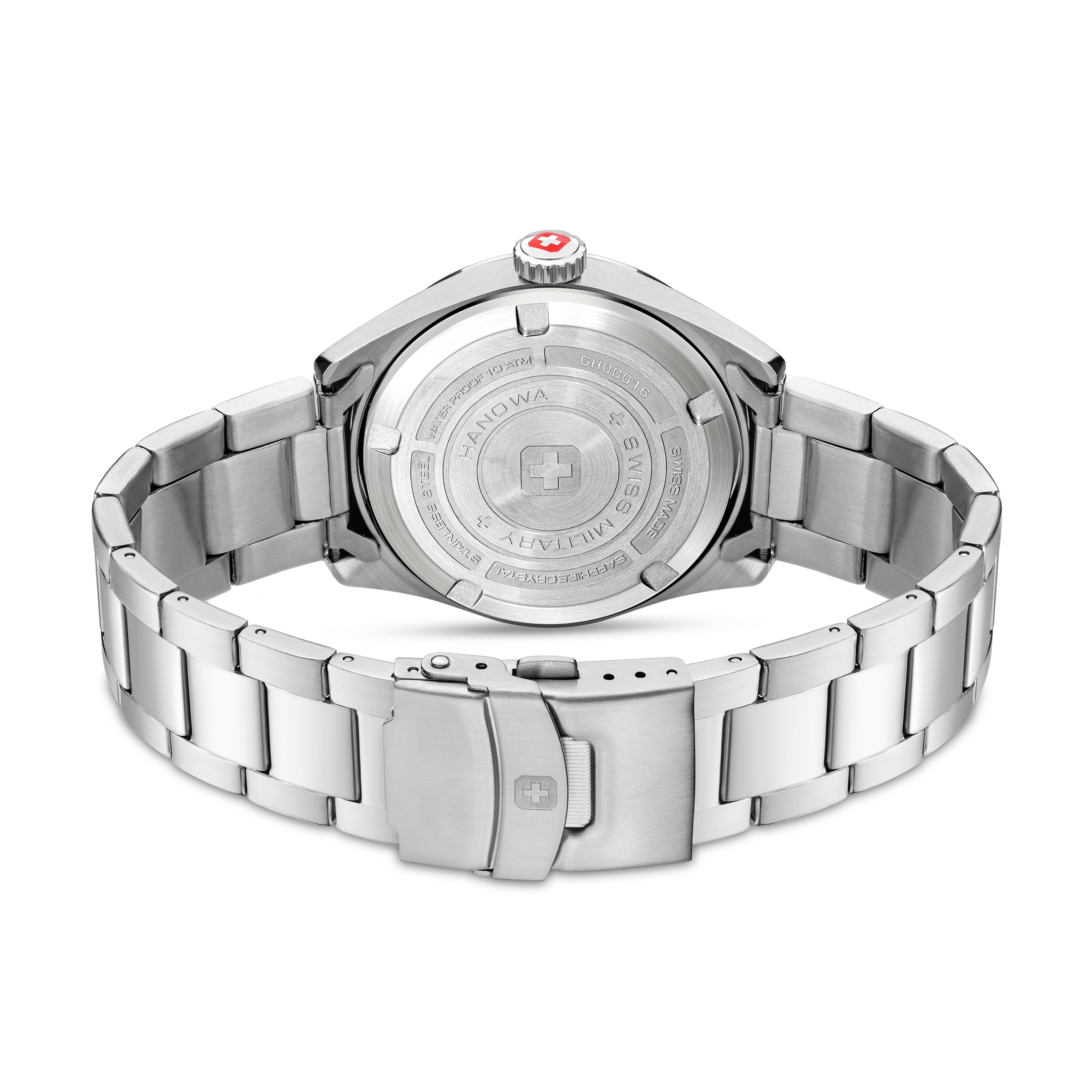 Swiss Military Hanowa Quarzuhr »Roadrunner Maxed« Armbanduhr, Herrenuhr, Swiss Made, Edelstahlarmband, analog, Tag