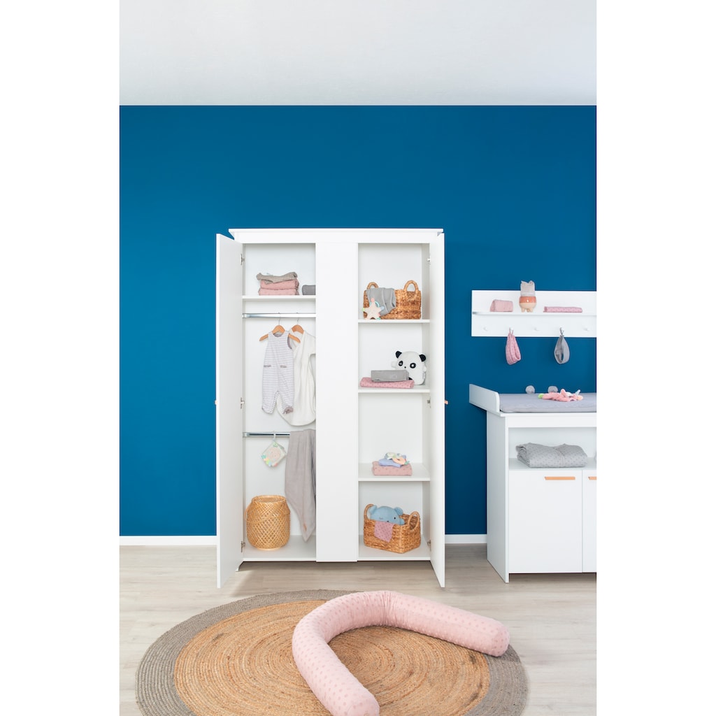 roba® Babyzimmer-Komplettset »roba Anton«, (Set, 3 St., bestehend aus Kombi-Kinderbett, Kleiderschrank und Wickelkommode)