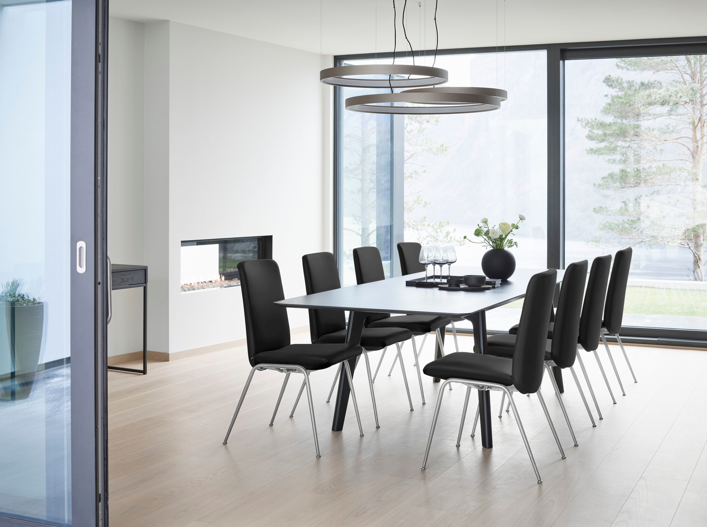Stressless® Polsterstuhl »Laurel«, Leder PALOMA, Low Back, Größe L, mit Beinen aus Stahl in Schwarz matt