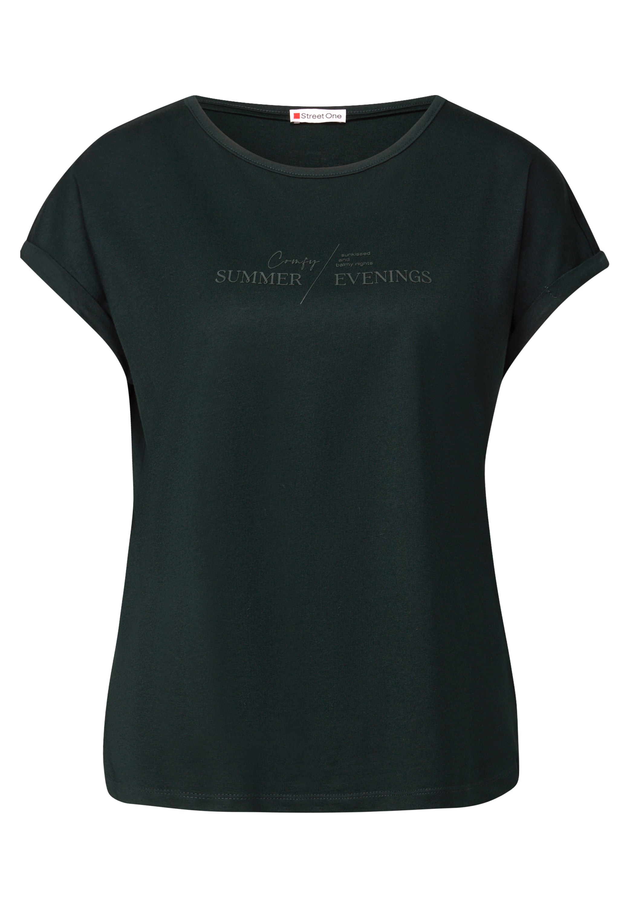 STREET ONE T-Shirt, aus Baumwolle mit Stretchante
