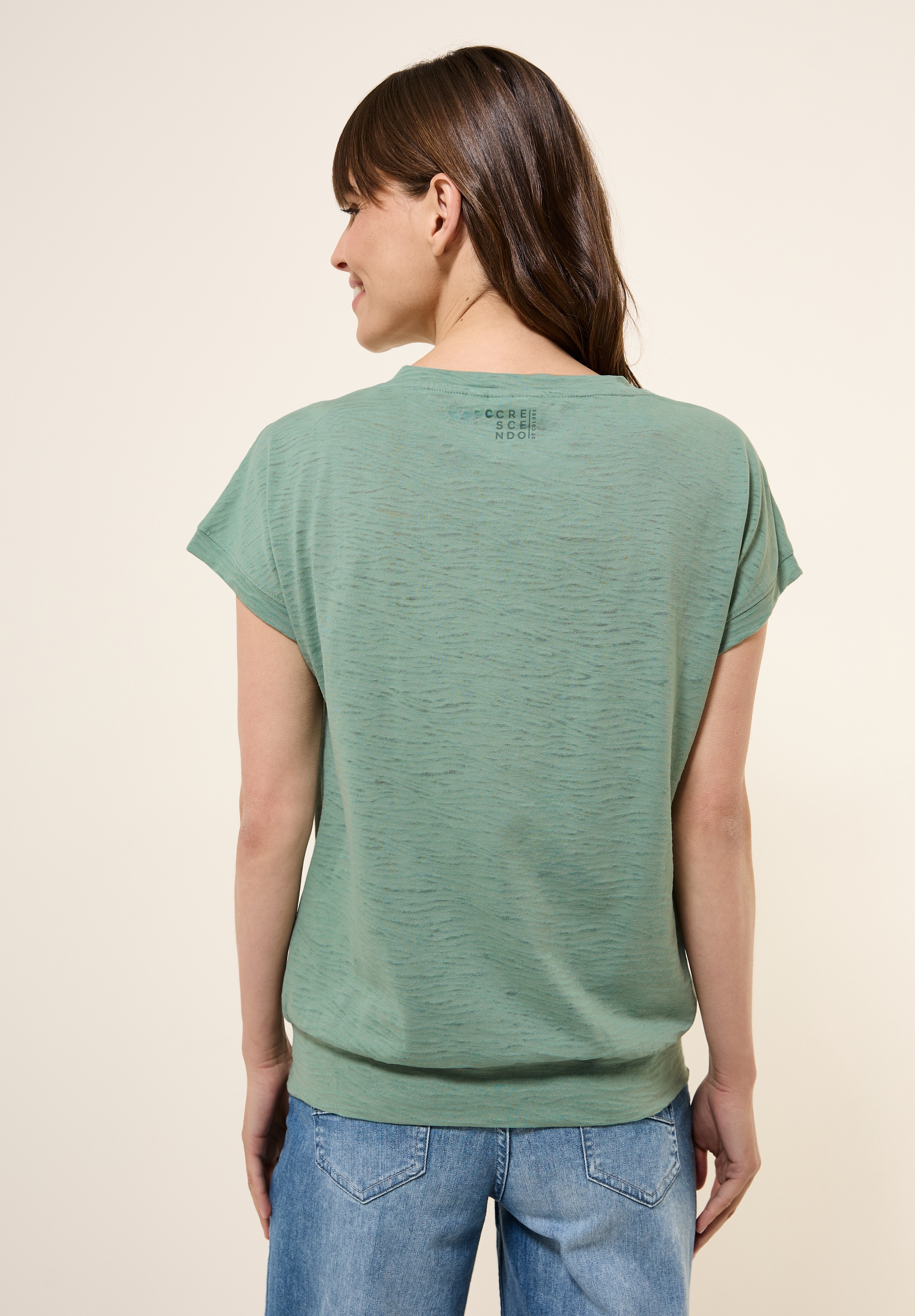 Cecil T-Shirt, mit U-Boot-Ausschnitt