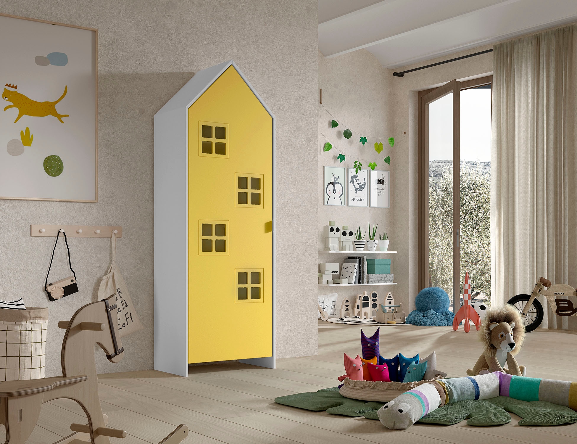 Vipack Kleiderschrank »Casami, mit trendiger Optik in zeitlosem Design«, (B/H/T ca. 57,6x171,3x37cm, Fronten in verschiedenen Farben erhältlich), variable Innenausstattung und viel Stauraum