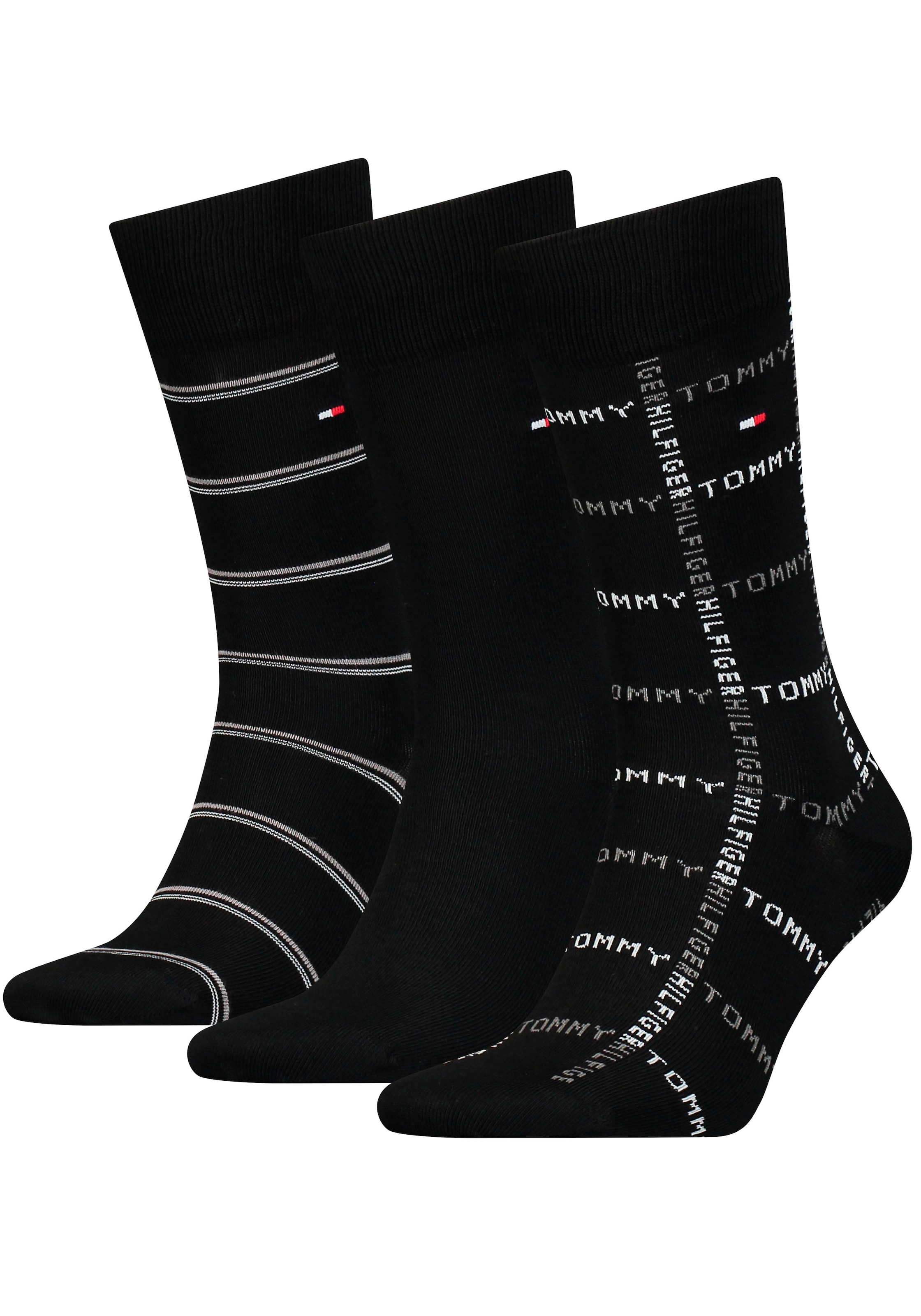 Socken, (Packung, 3er-Pack), mit Logostickerei