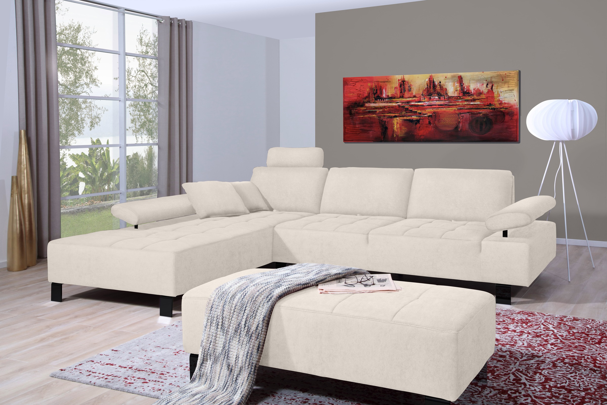 alina Ecksofa »Royce«, inklusive Sitztiefenverstellung, 296 cm breit