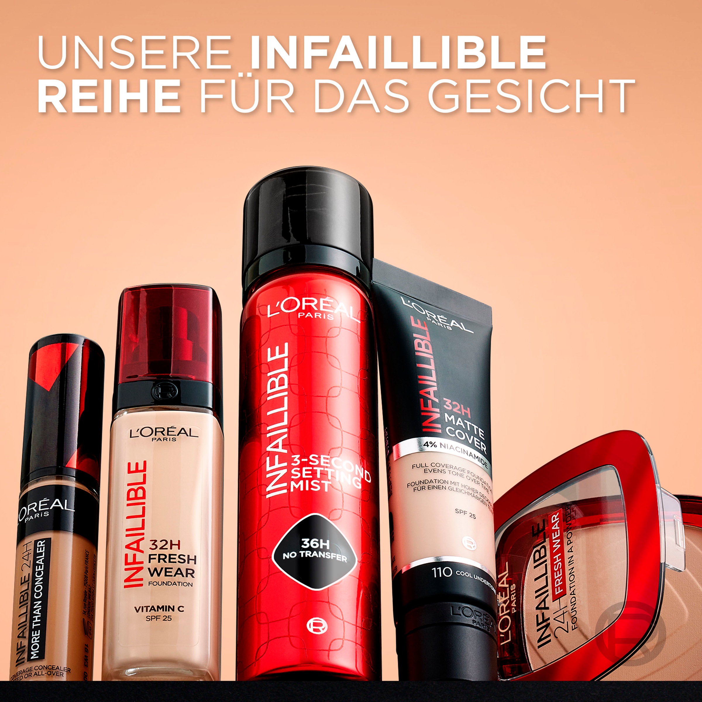 L'ORÉAL PARIS Foundation »Infaillible 32H Fresh Wear Make-up«, mit langanhaltender Formel