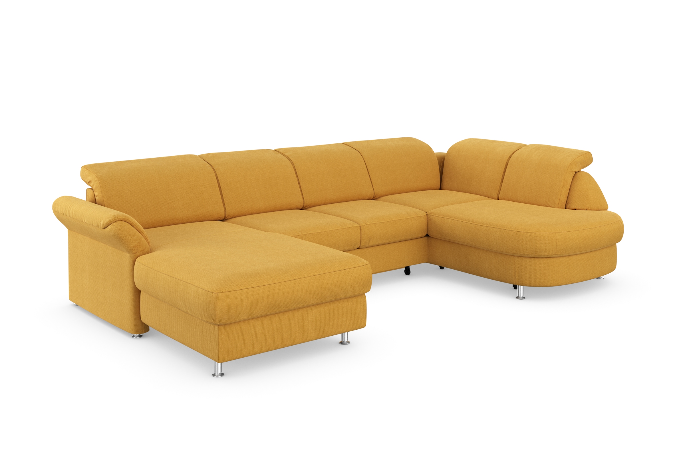 sit&more Wohnlandschaft »Apulia U-Form«, wahlweise Bettfunktion, Bettkasten und Kopf- und Armteilverstellung