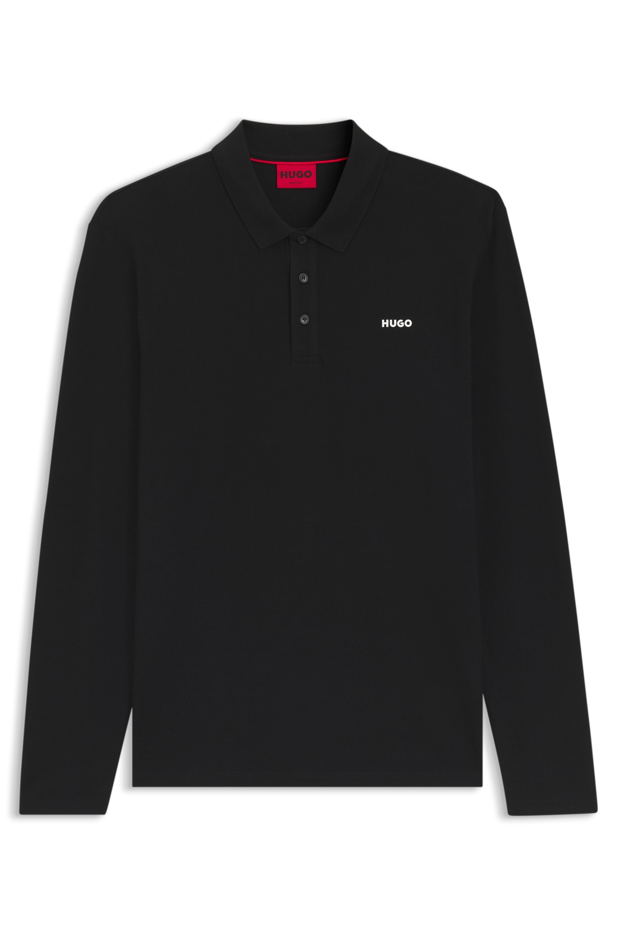 HUGO Langarm-Poloshirt »Donoslong« Polokragen, Regular Fit, Knopfleiste
