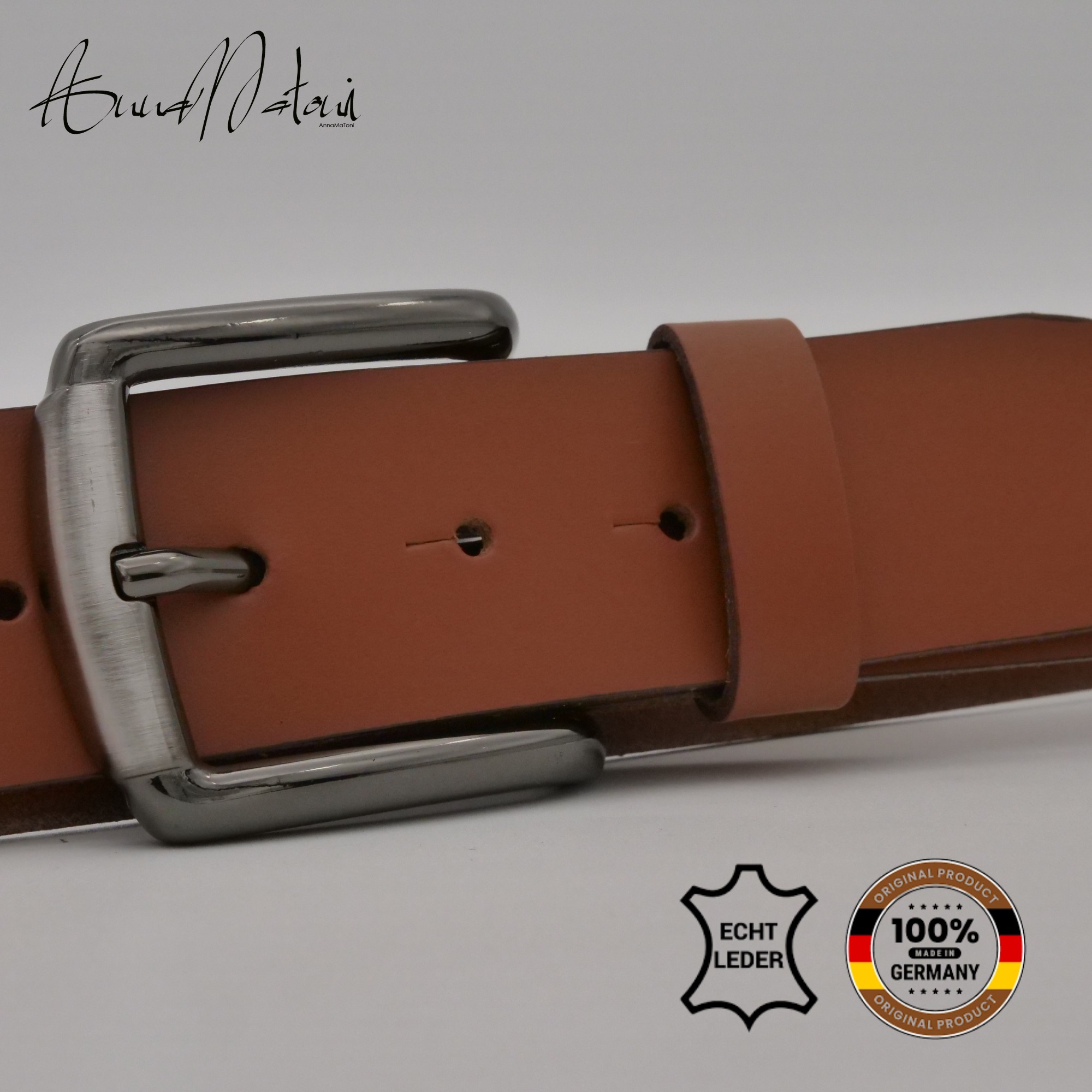 AnnaMatoni Ledergürtel »AnnaMatoni Herren Ledergürtel Zeitloses Design Gürtel 4cm breit«