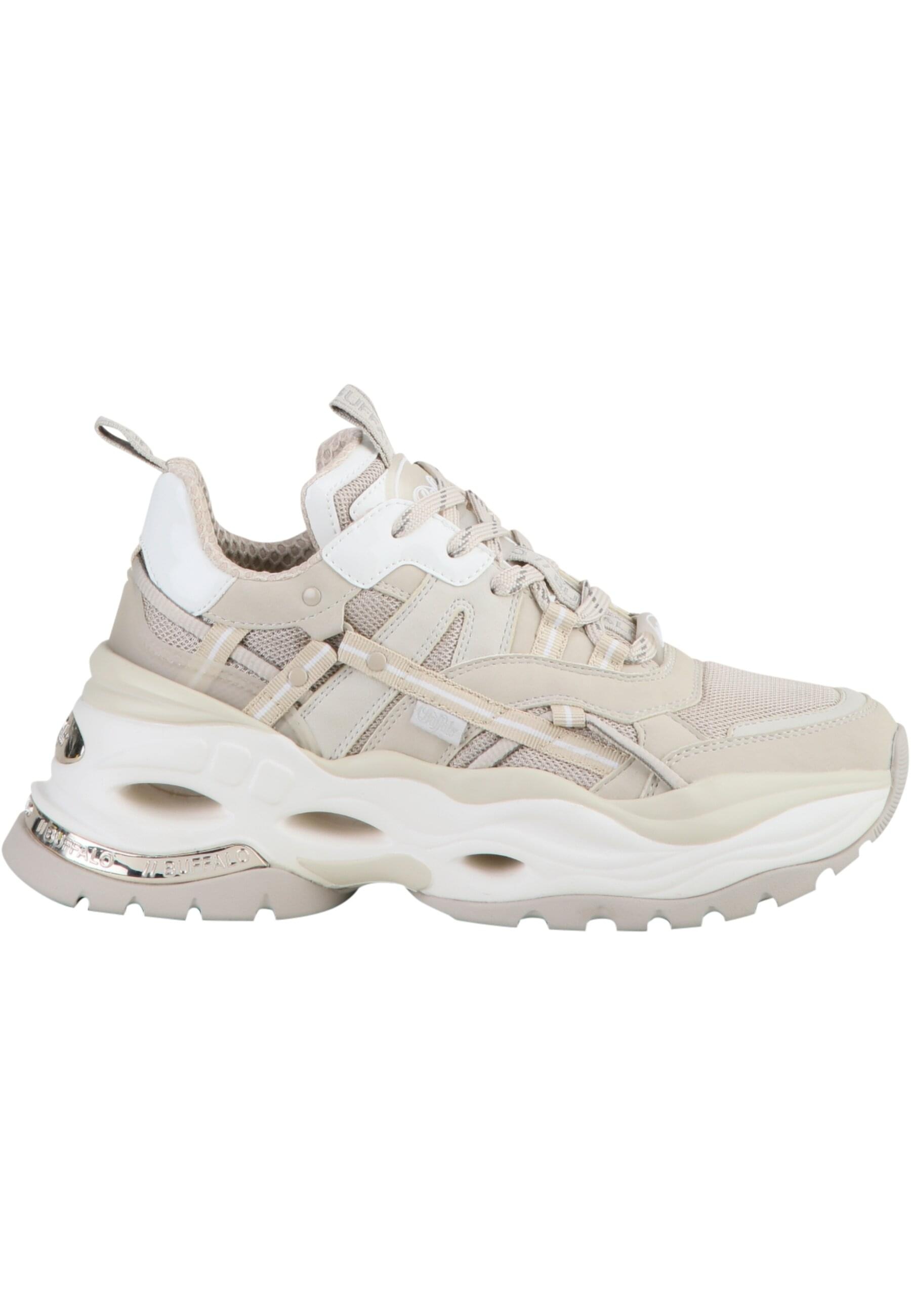 BUFFALO Damen Trainingsschuh "Buffalo Damen Buffalo Triplet Hollow Sneaker Low", Gr. 39cream, Kunstfaser, Schuhe