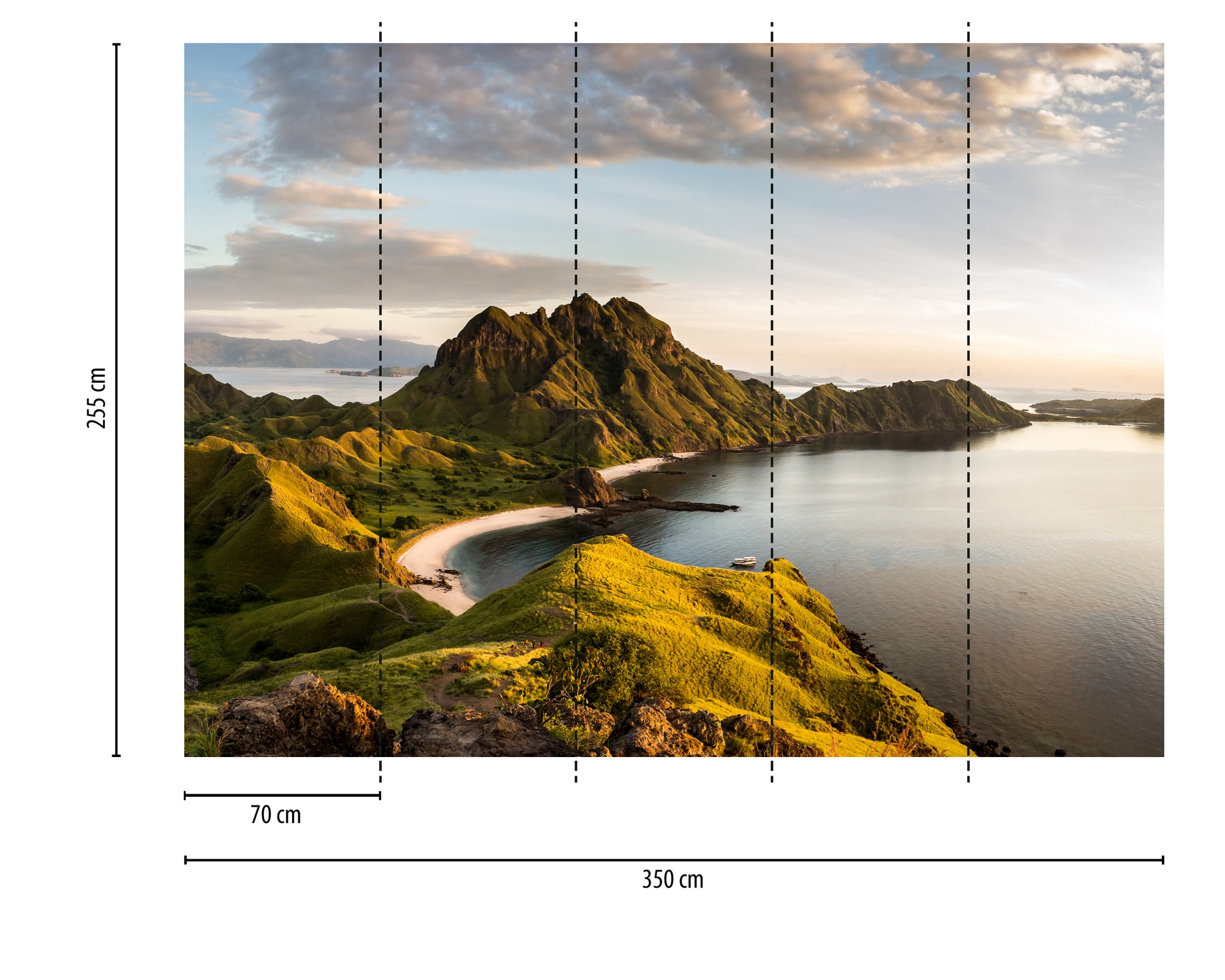 Thumbnail - A.S. Création Vliestapete "Landschaftstapete Tropeninsel Grün Braun" matt strukturiert