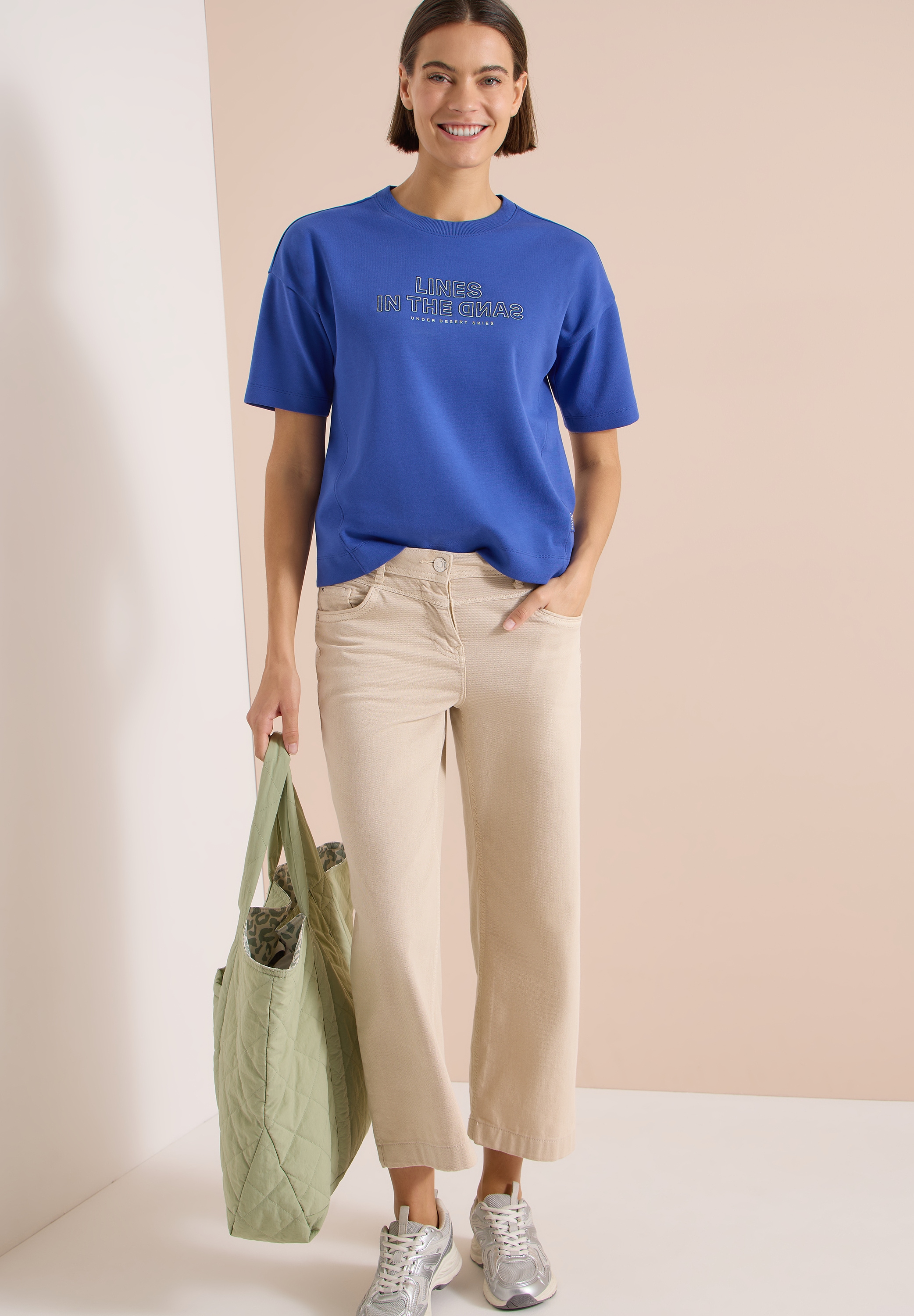Cecil Sweater , Kurzarm Sweatshirt mit Embroidery
