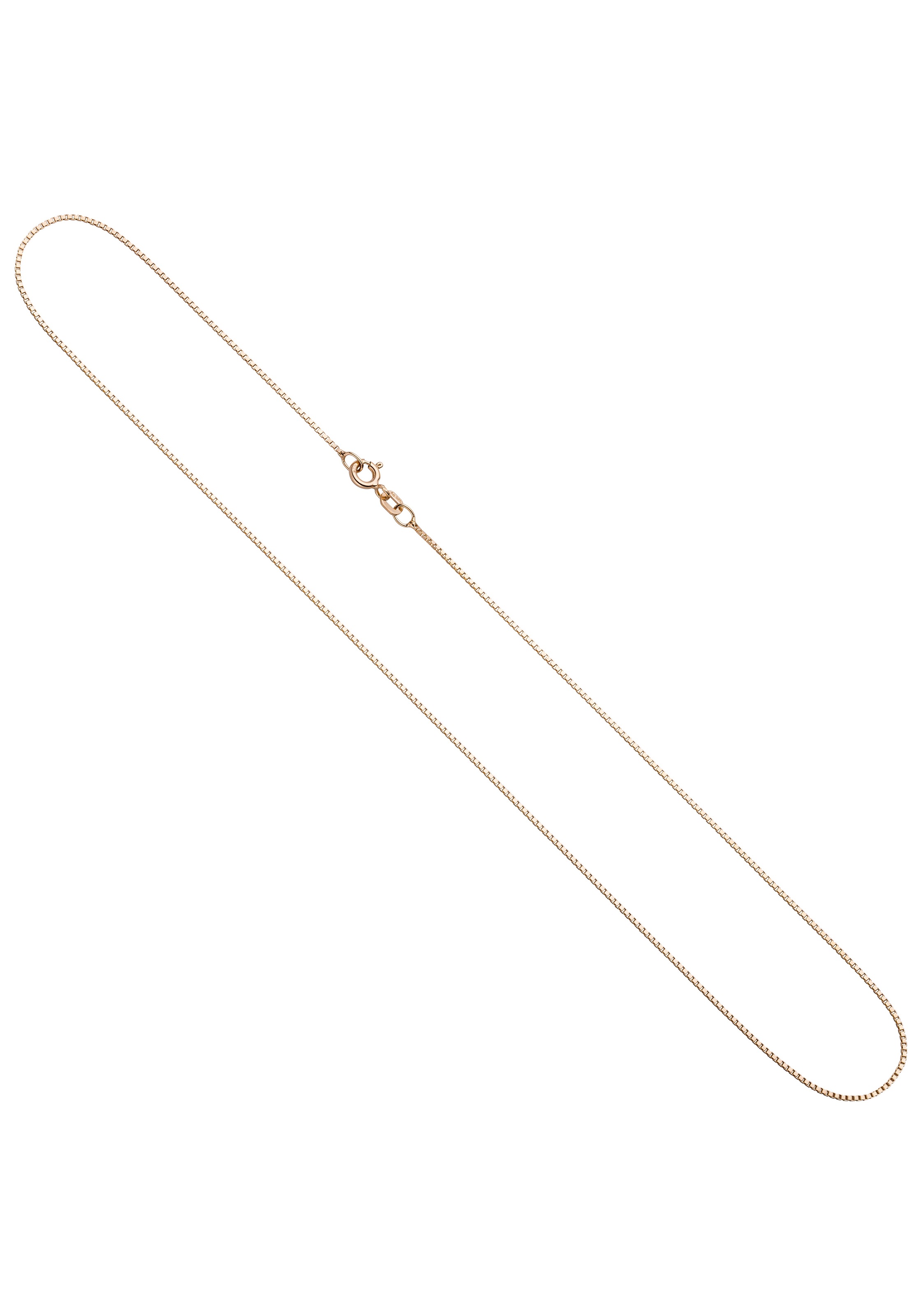 JOBO Kette ohne Anhänger, Venezianerkette 925 Silber rosé vergoldet 45 cm