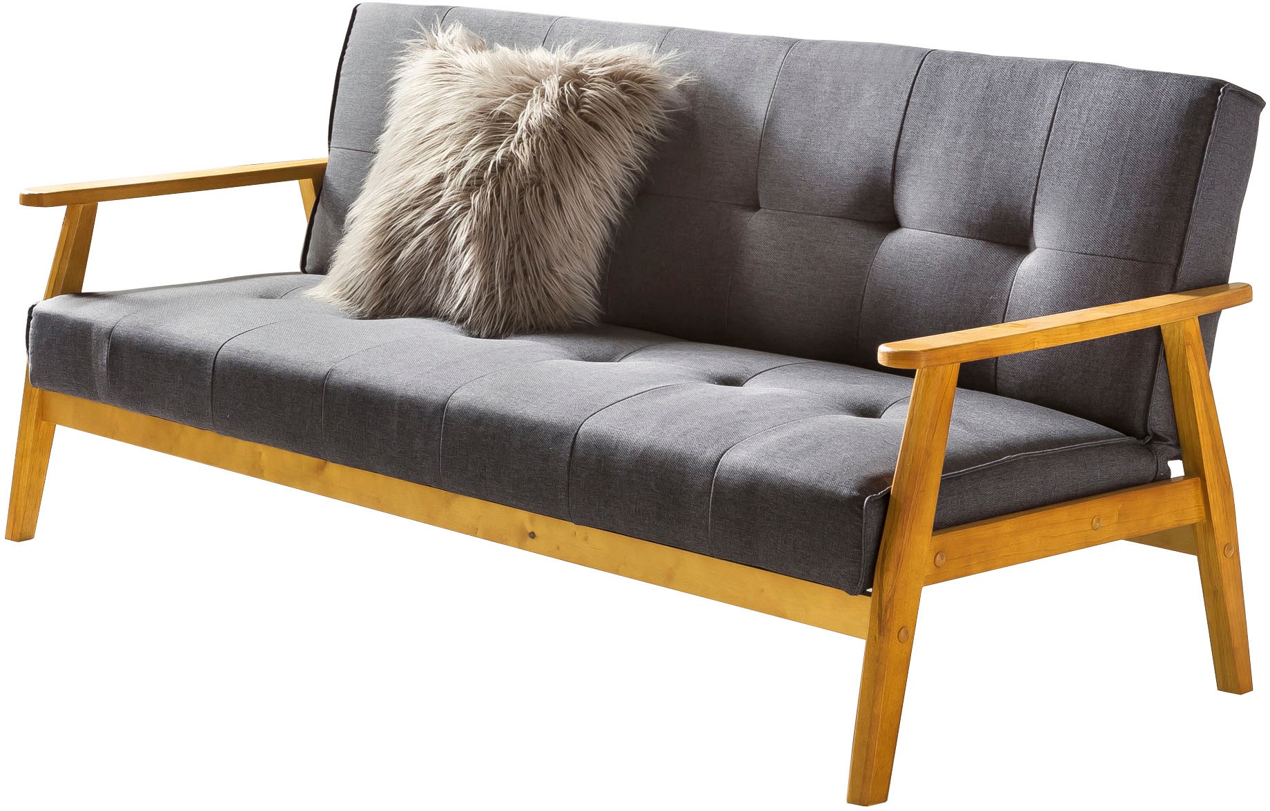 Thumbnail - SalesFever Schlafsofa "Skagen 3-Sitzer Sofa" Holzgestell Sofa: Entspannung und Schlaf auf 190cm Breite