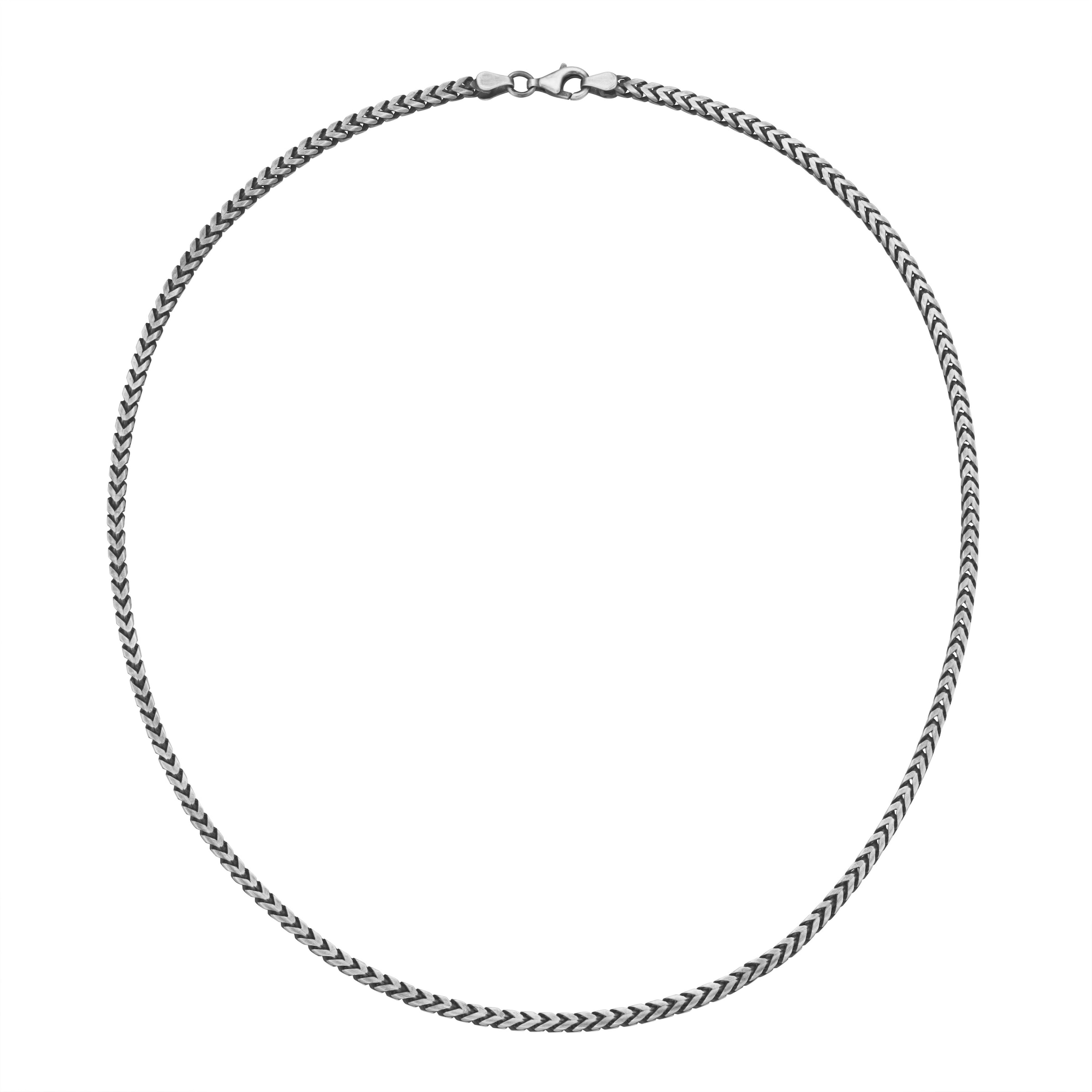Silberkette SMART JEWEL "Fantasiekette 4-kant antik, massiv, Silber 925" Gr. 50, silber, Halsketten, Herren, 50cm, Silber 925 (Sterlingsilber), Silberkette