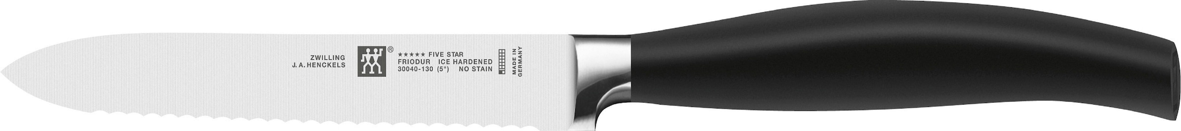Zwilling Messerblock »***** FIVE STAR«, 8 tlg., Messerblock mit 4 Messern + 1 Schere + 1 Wetzstahl, Birke, schwarz