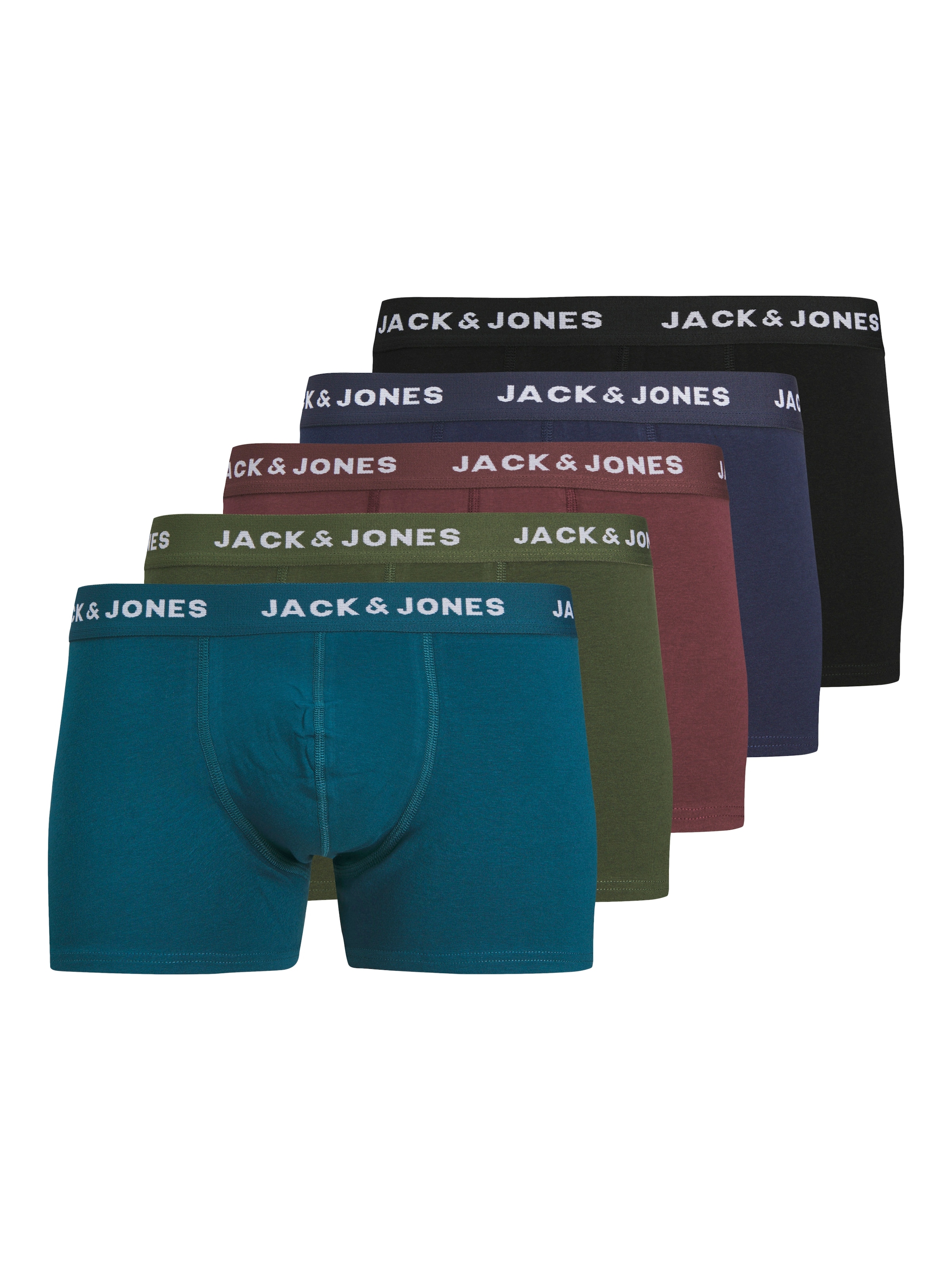 Jack & Jones Junior Boxershorts "JACTEO SOLID TRUNKS 5 PACK JNR", (Packung, 3 St.)