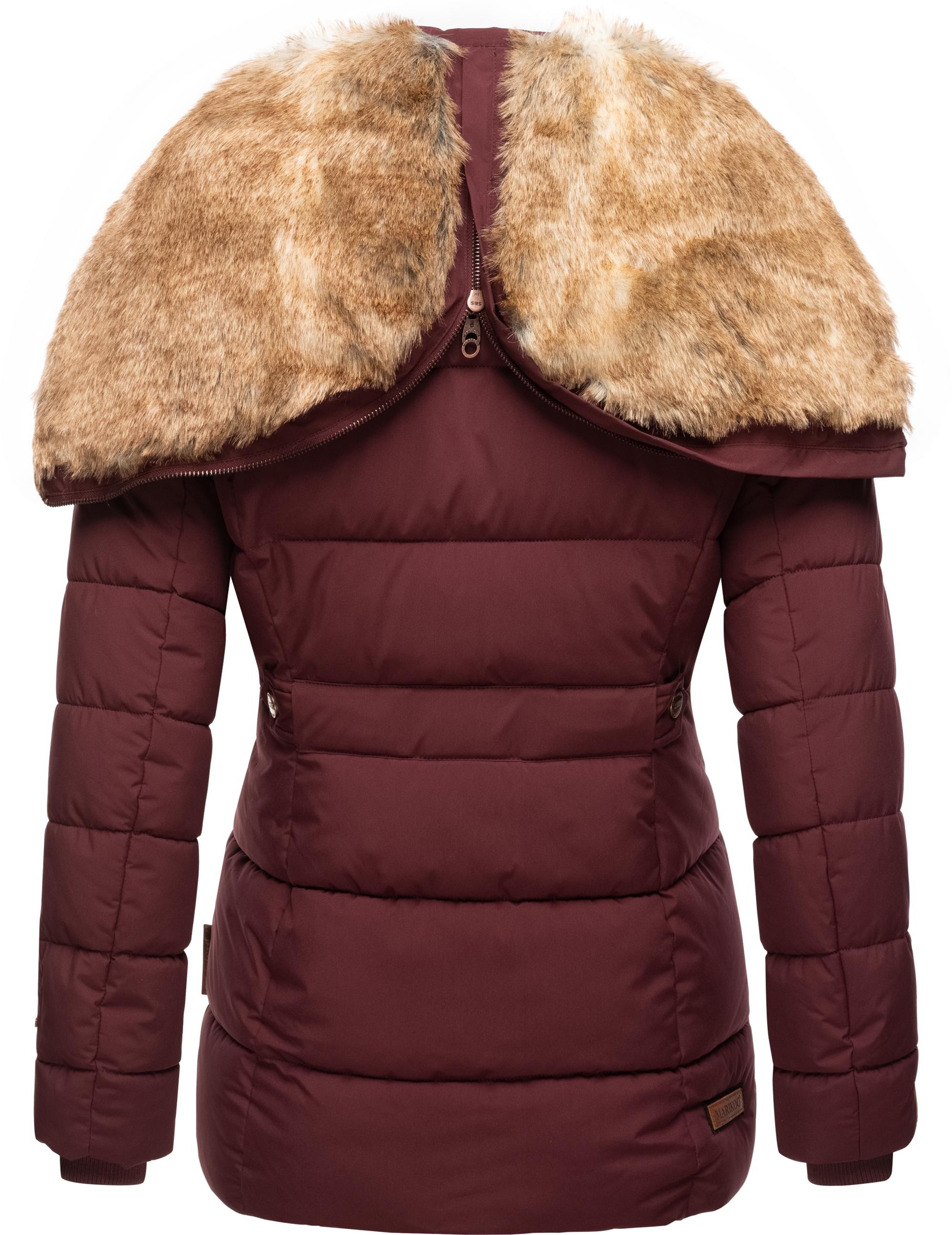 Marikoo Winterjacke »Nekoo«, mit Kapuze, stylische Damen Steppjacke mit großer Kapuze