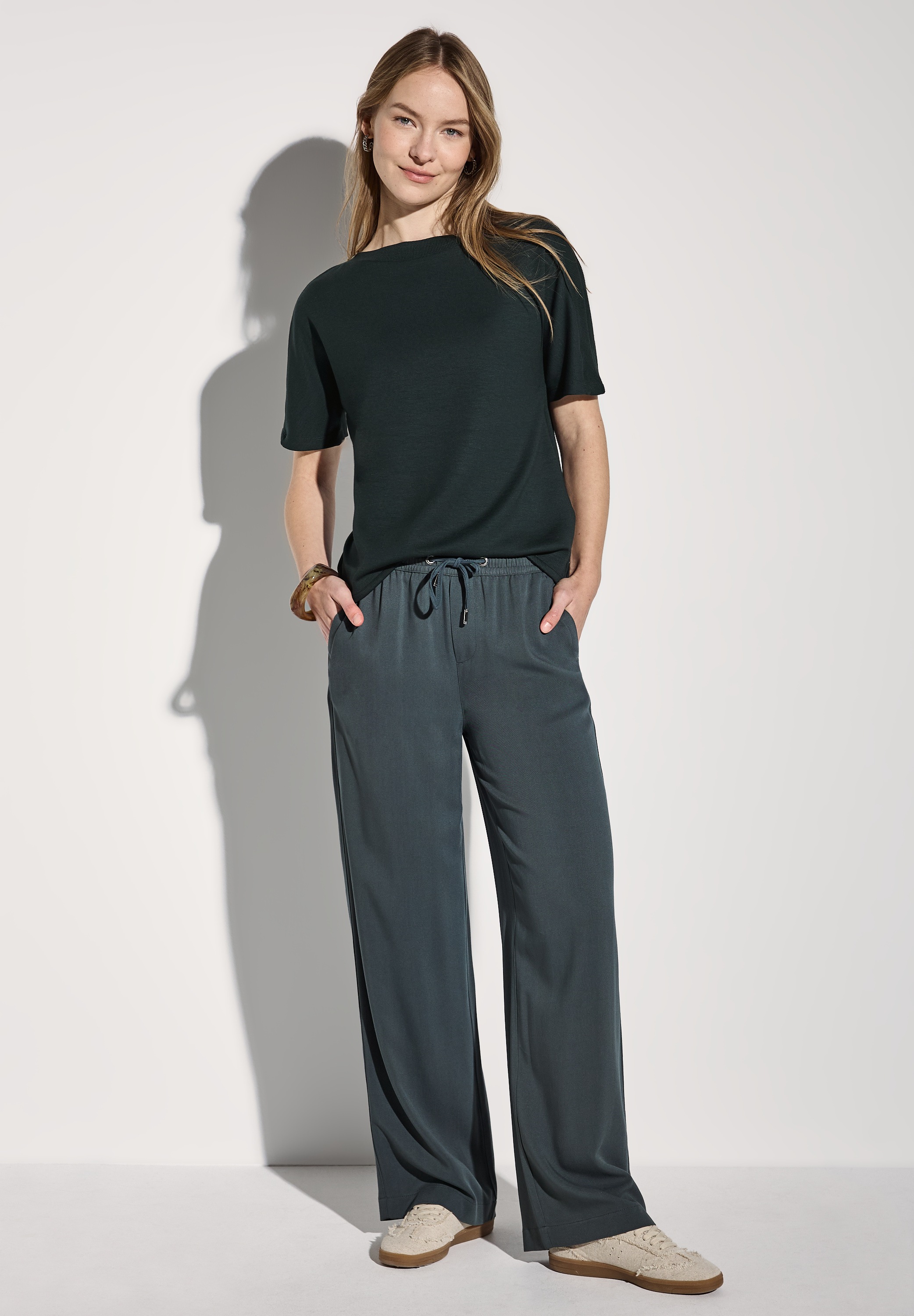 STREET ONE T-Shirt, mit U-Boot-Ausschnitt