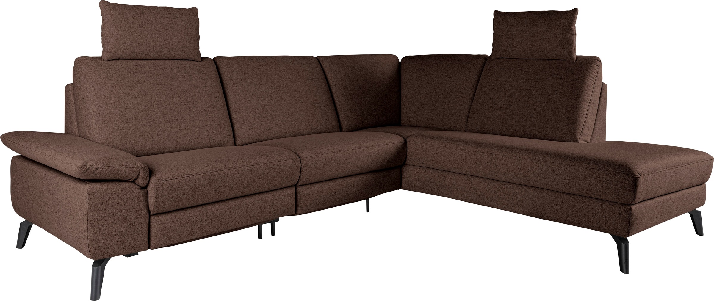 Ecksofa, inkl. Kopfstützen, wahlweise mit Relaxfunktion, Breite: 243 cm