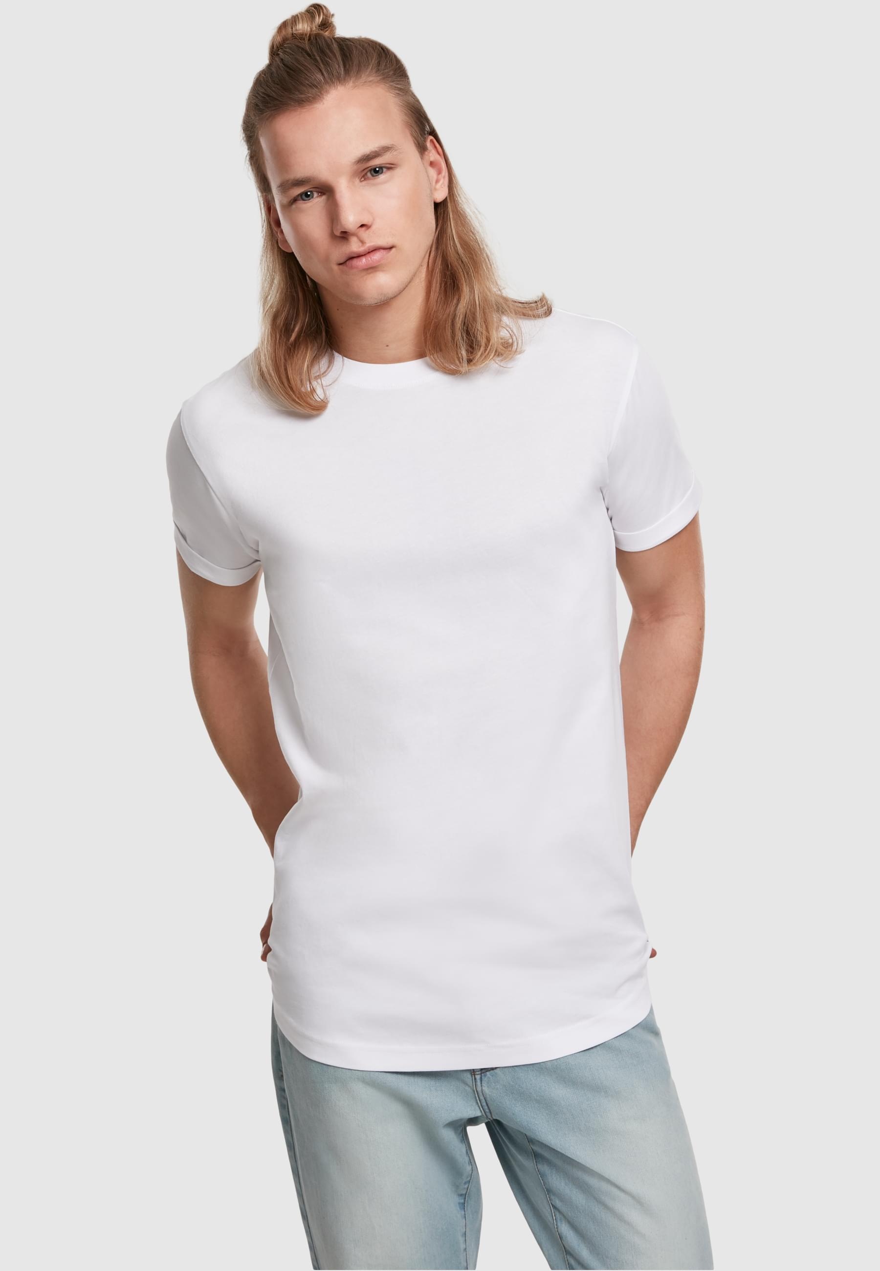 URBAN CLASSICS T-Shirt »Urban Classics Herren Short Shaped Turn Up Tee«, (1 tlg.)