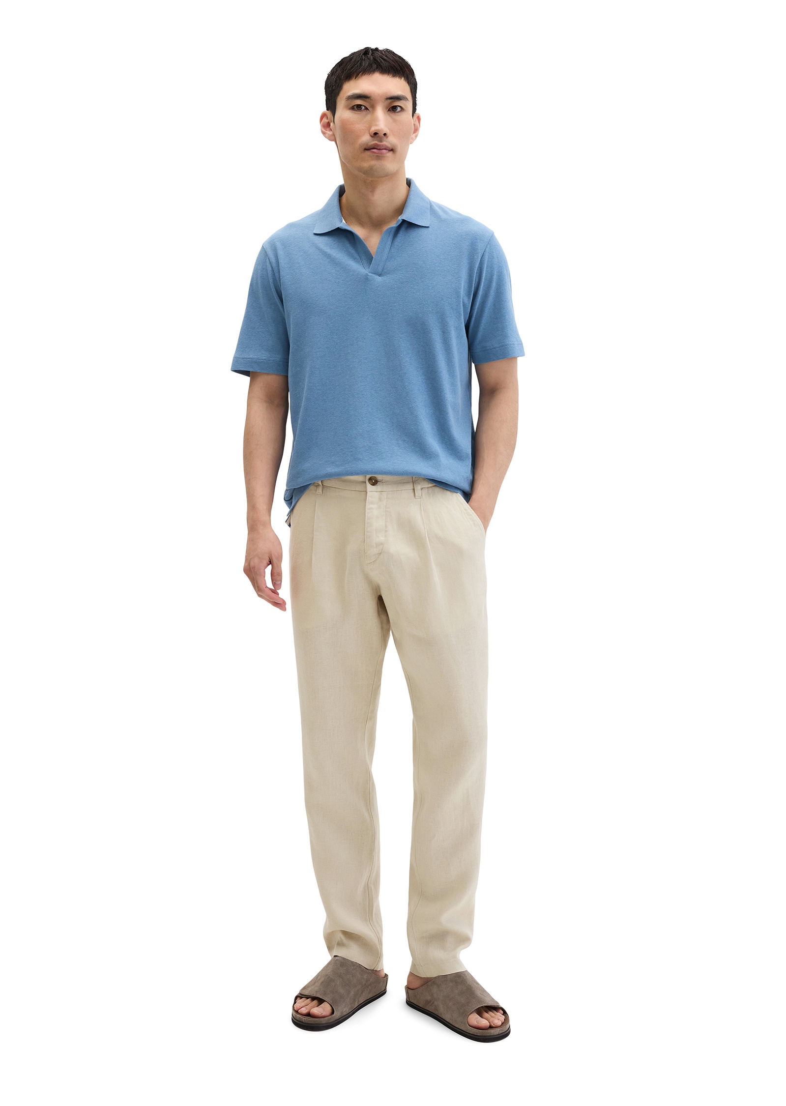 Marc O'Polo Poloshirt »aus Baumwoll-Leinen-Mix«