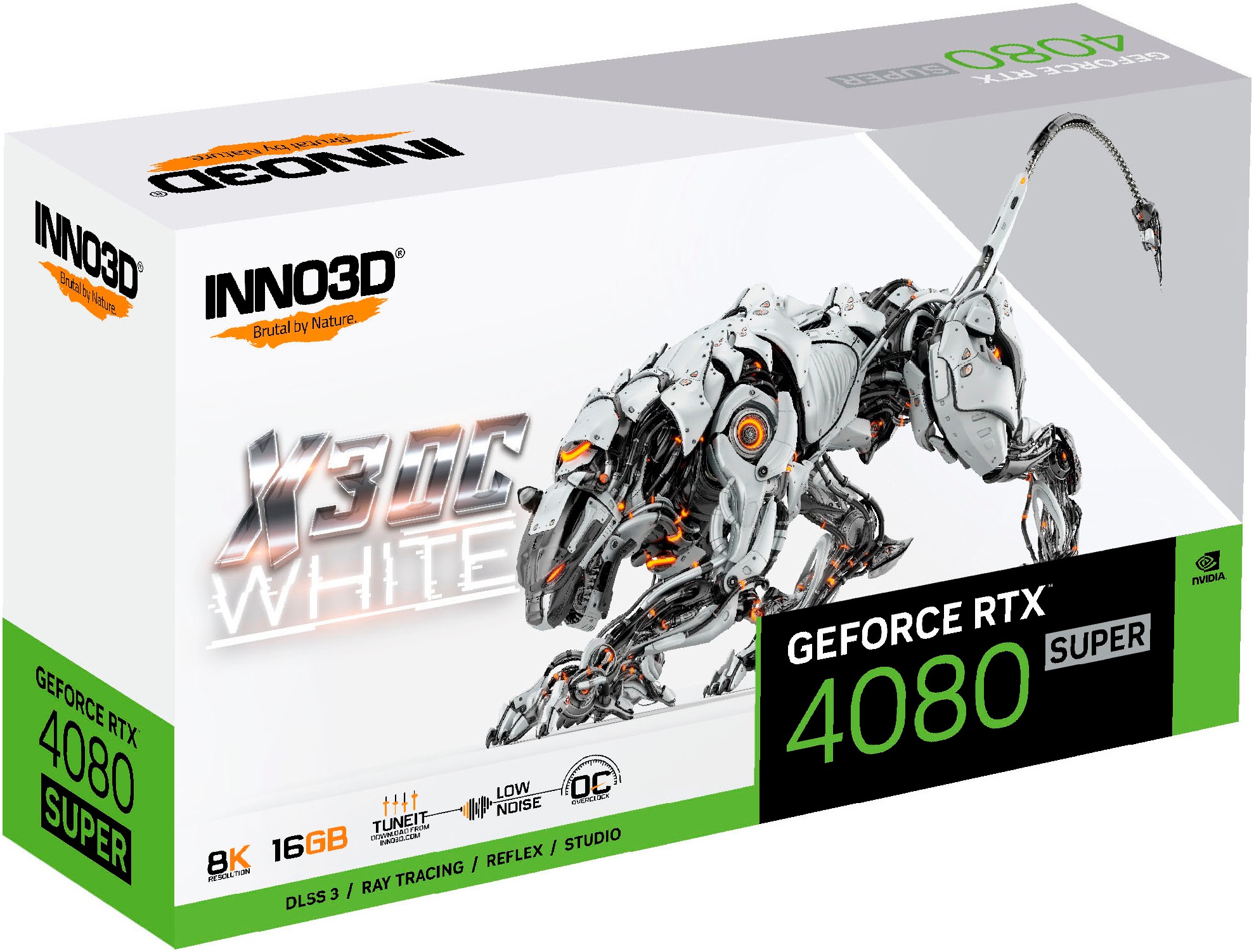 Inno3D Grafikkarte »GEFORCE RTX 4080 SUPER X3 OC WHITE«, 16 GB, GDDR6X