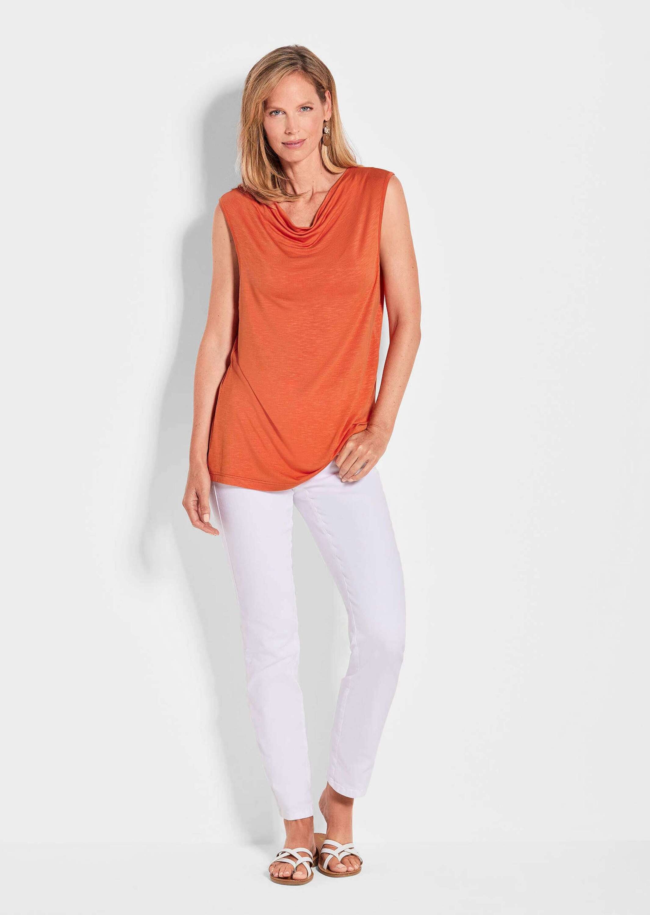 Goldner Sleeveless Top Orange Size 46 3