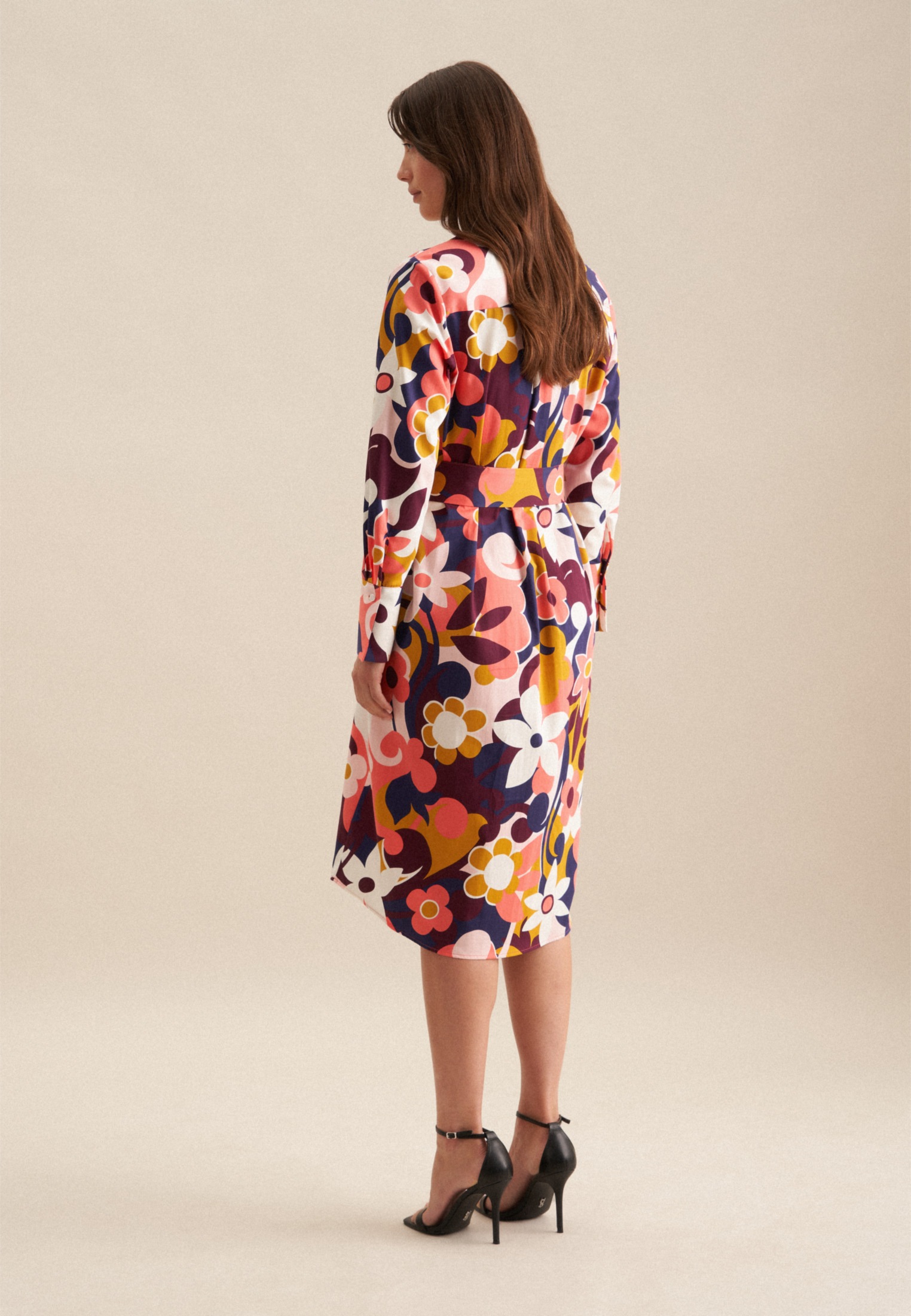 seidensticker Sommerkleid "Schwarze Rose" 1/1 Kragen Floral günstig online kaufen