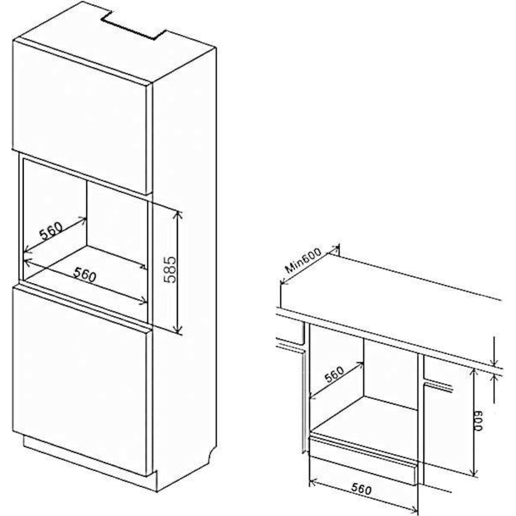 exquisit Einbaubackofen »EBE 657-2H sw«, EBE 657-2H sw