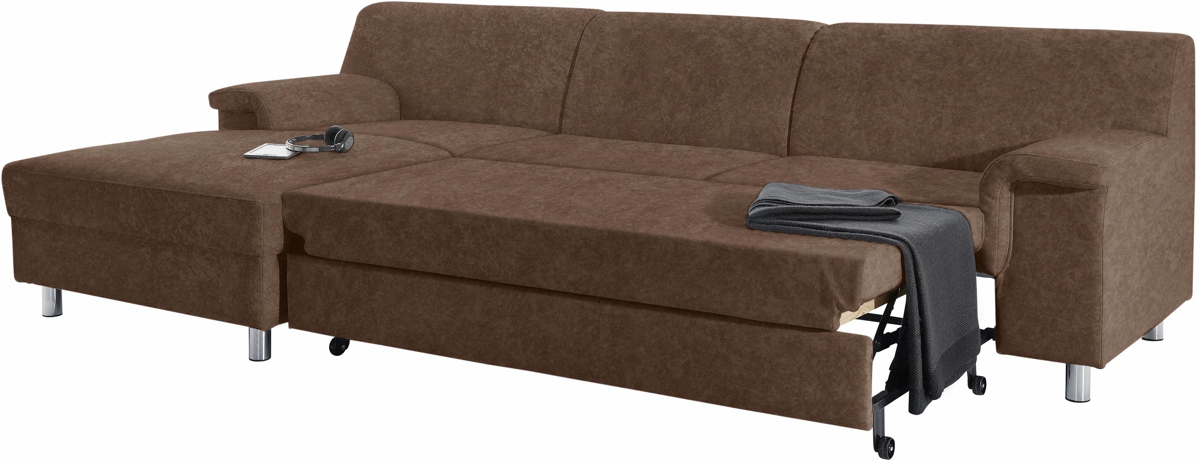DOMO collection Ecksofa "Jamie, modern und elegant, Fußhöhe 9cm, L-Form," w günstig online kaufen