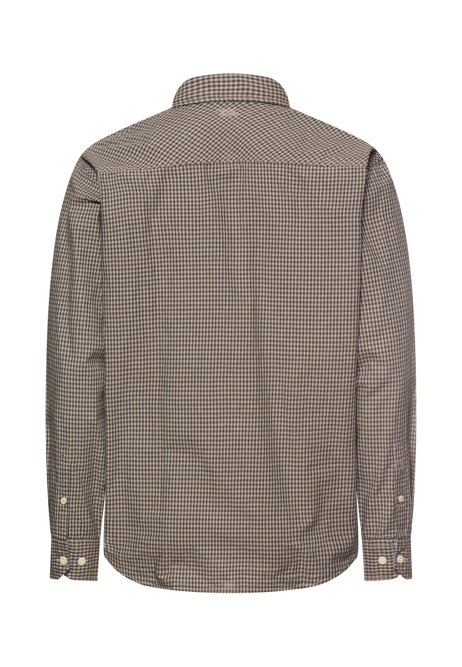 camel active Langarmhemd kariert, mit Button-Down-Kragen