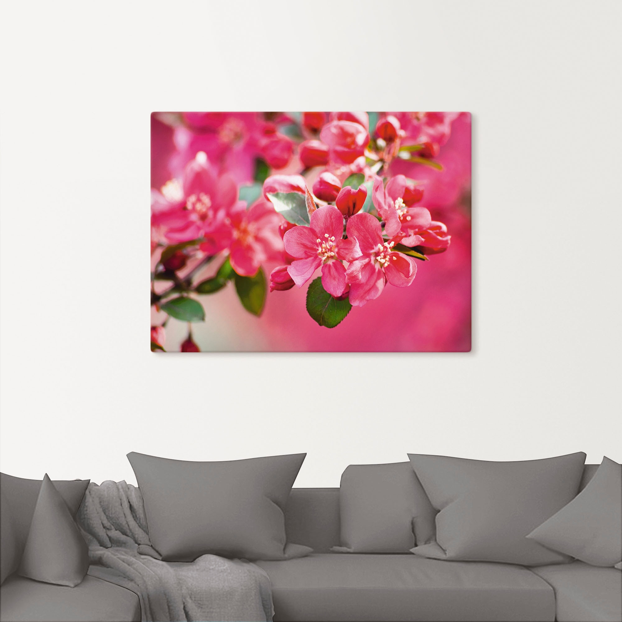 Artland Leinwandbild »Holzapfelblüte 1«, Blumen, (1 St.), auf Keilrahmen gespannt
