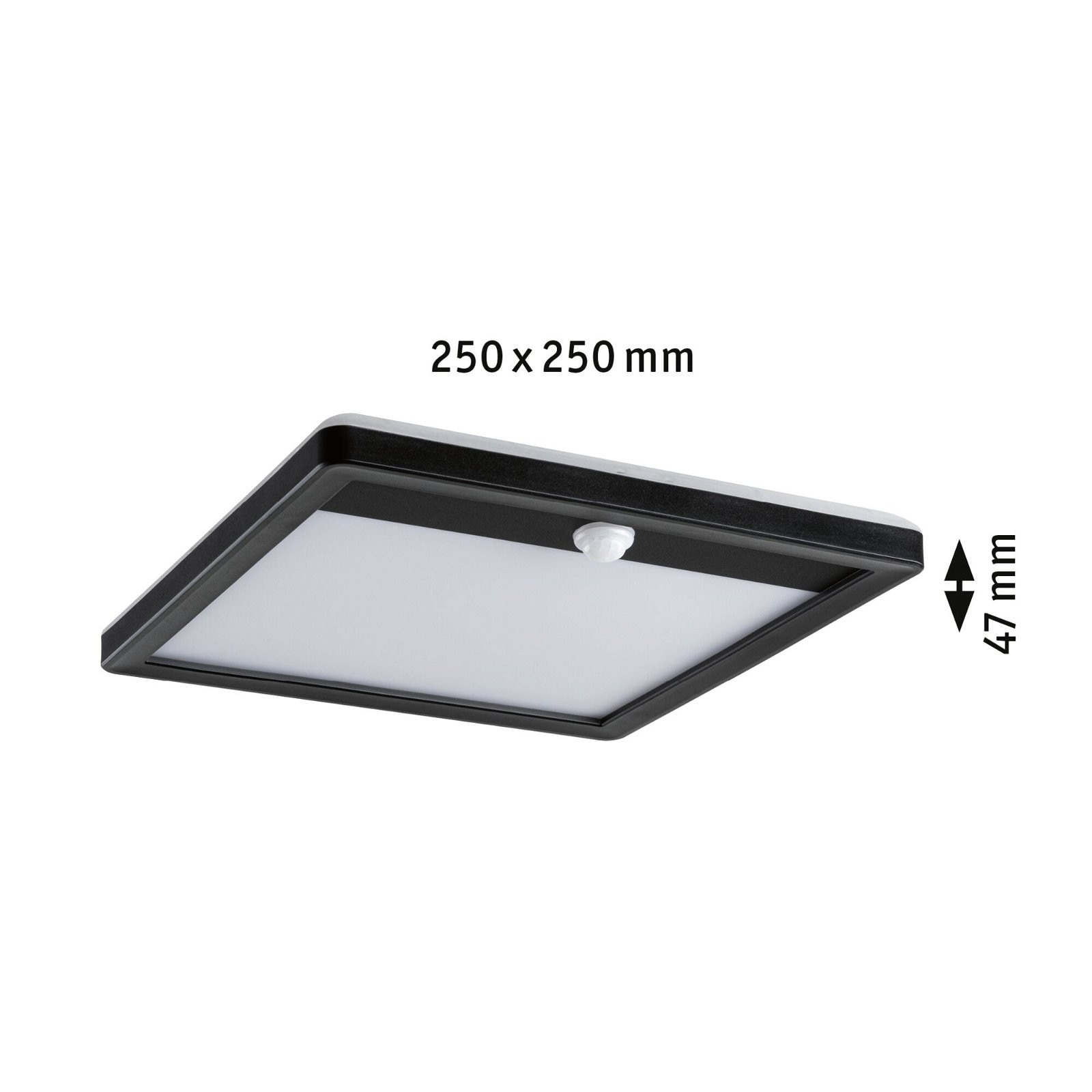 Paulmann LED Außen-Wandleuchte »Außenpanel Lamina IP44 eckig 250x47mm 14W 920lm 230V Kunststoff«, 1 flammig-flammig, Backlight Bewegungsmelder insektenfreundlich tunable warmwhite IP44